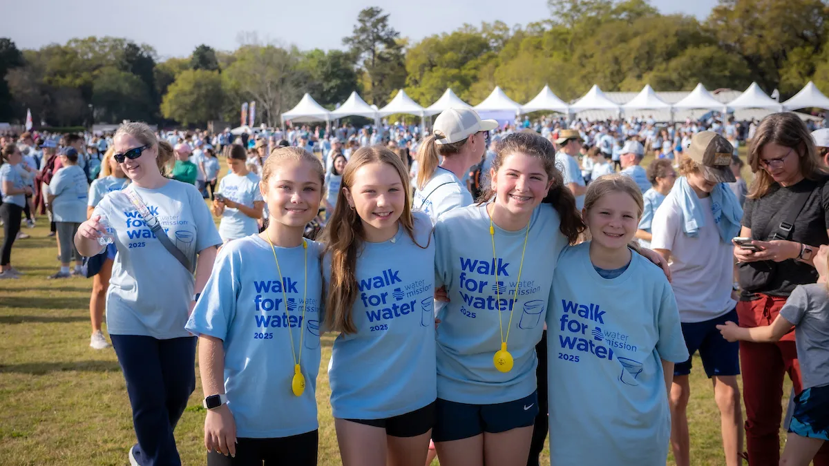 Girls pose for photo