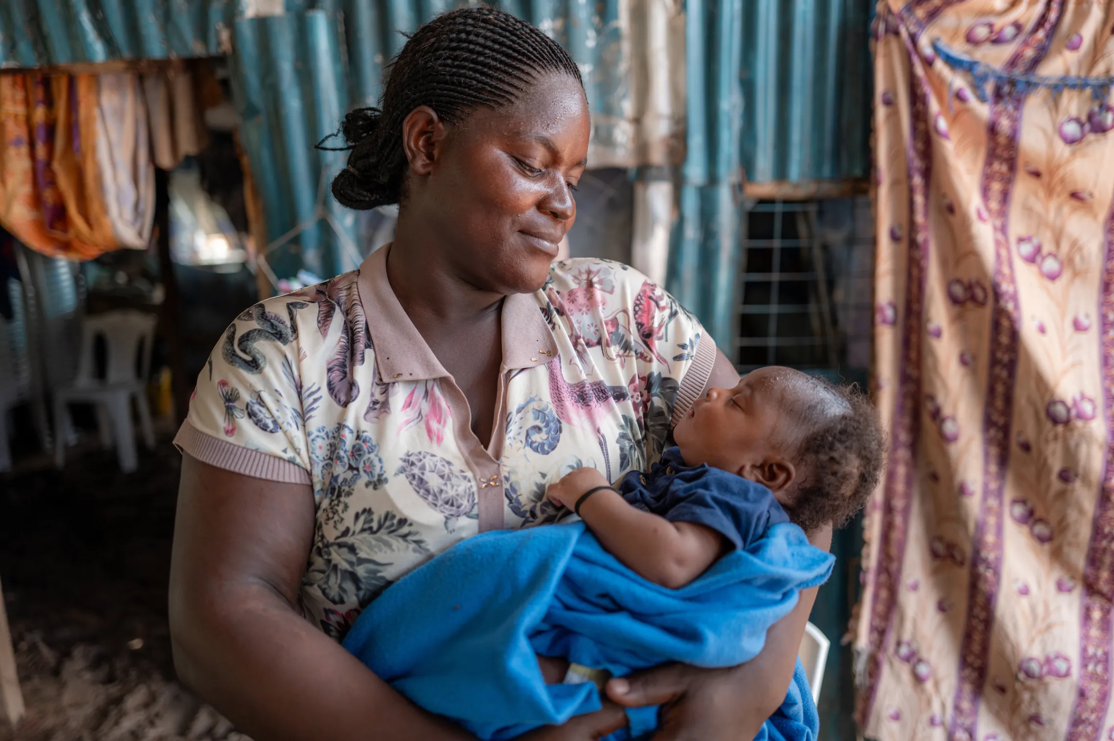 Woman and baby