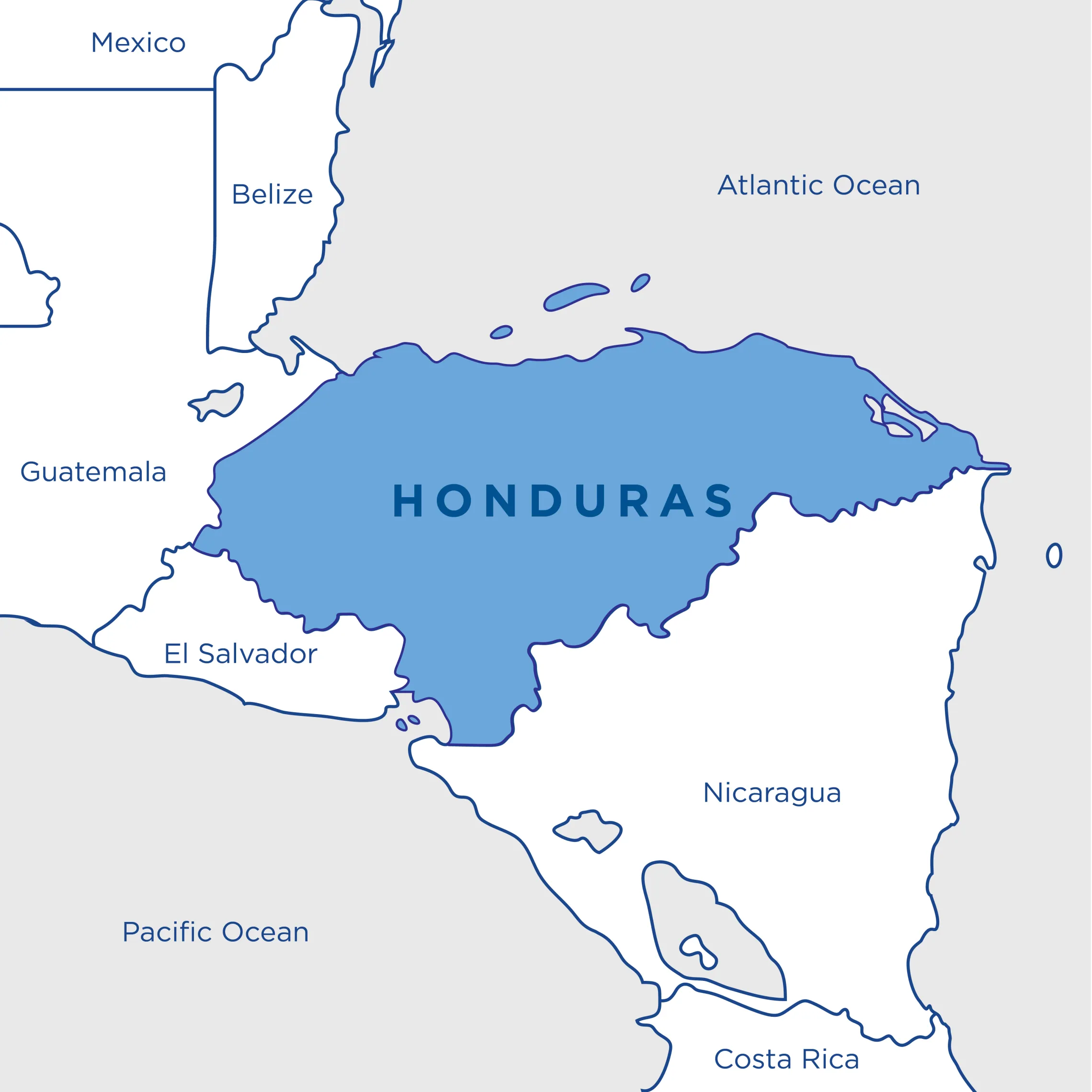 Map of Honduras