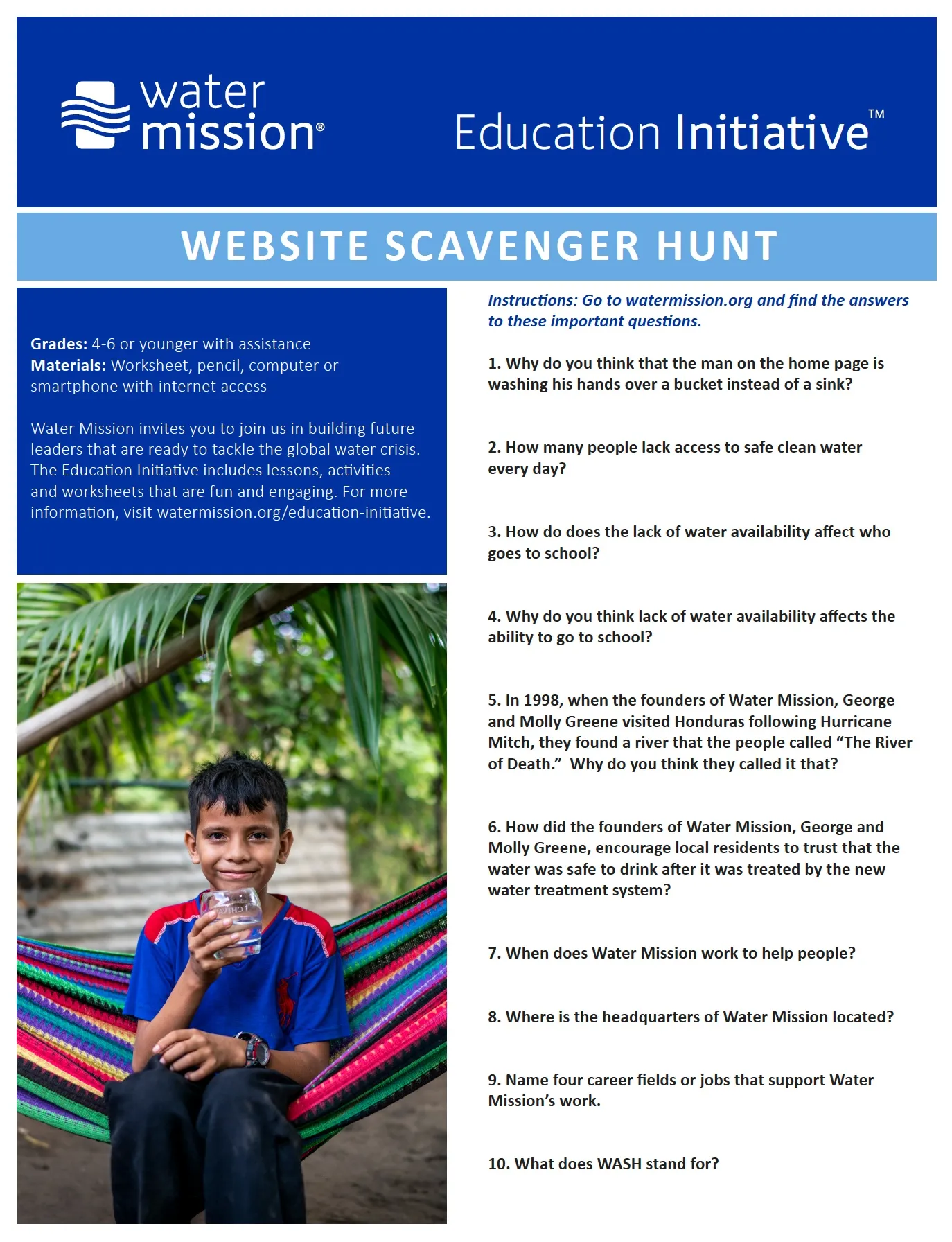 Website Scavenger Hunt