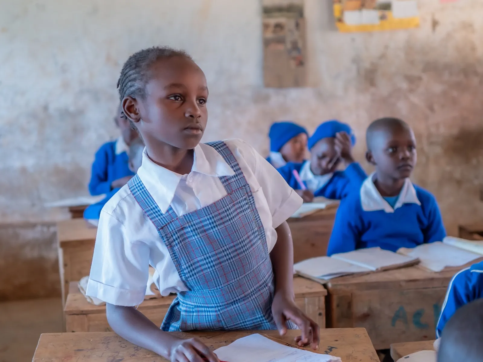 Students in a classroom.