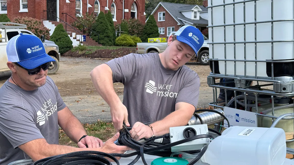 Volunteers serve with Water Mission's disaster response in Western North Carolina