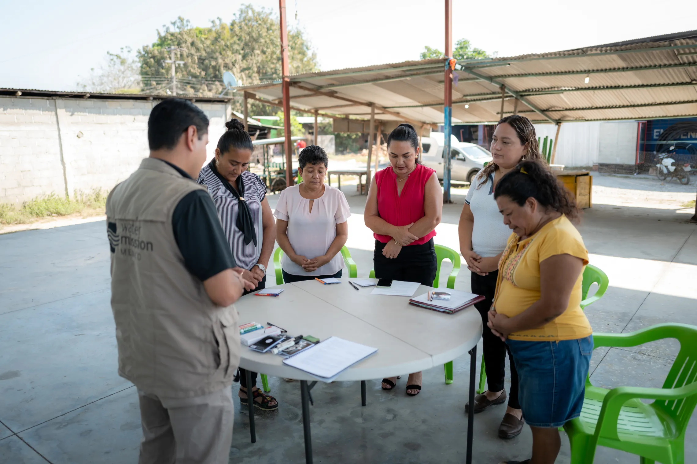 Group Praying in Hidago Mexico