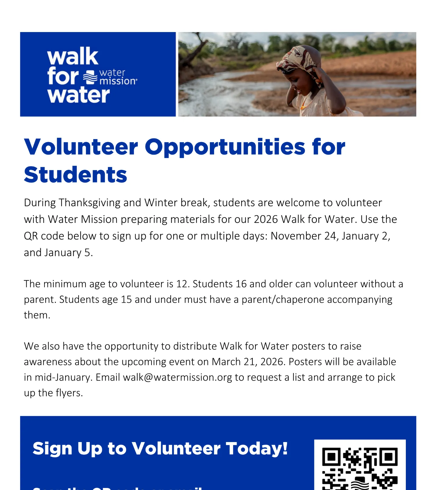 Volunteer Opportunities for Students