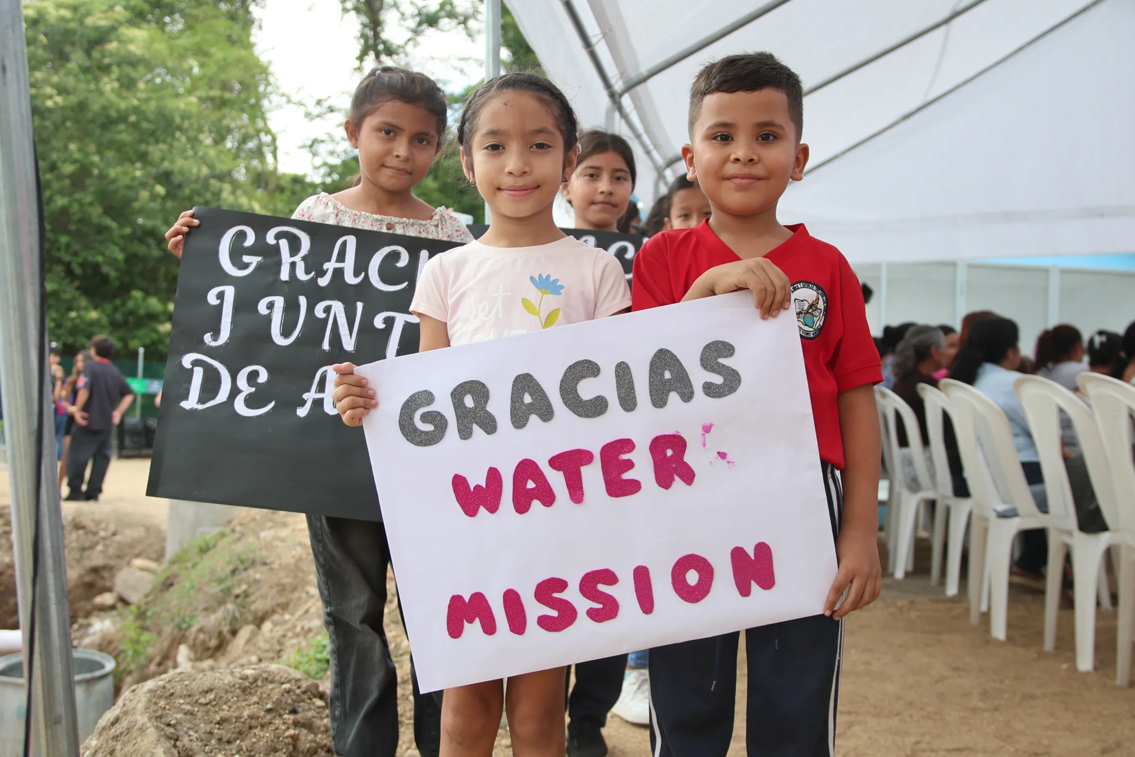Children thank Water Mission