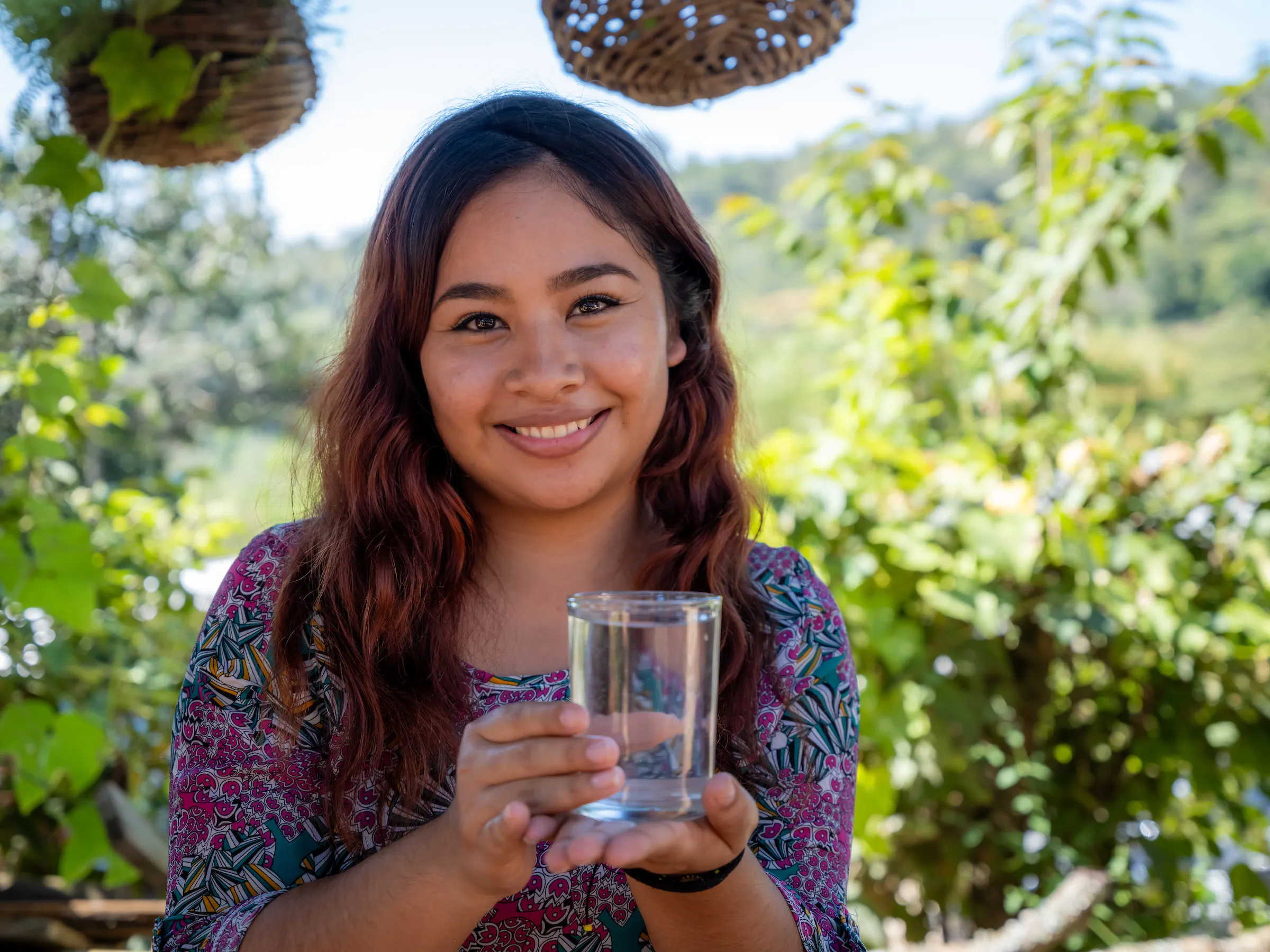 Girl with safe water