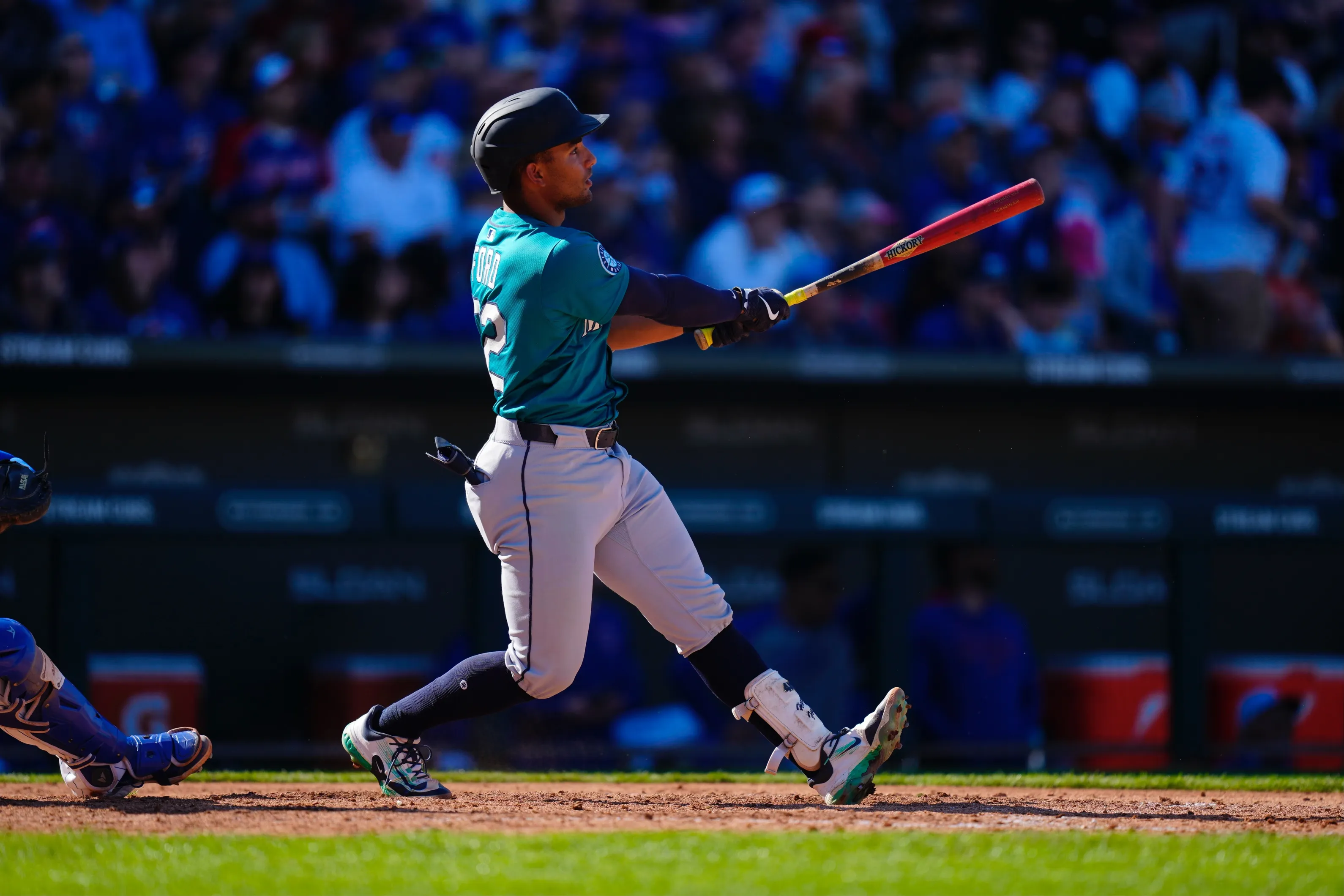 Harry Ford hits a home run