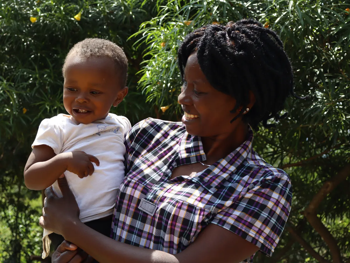 Mother, Rose, and her child in Kenya, Africa