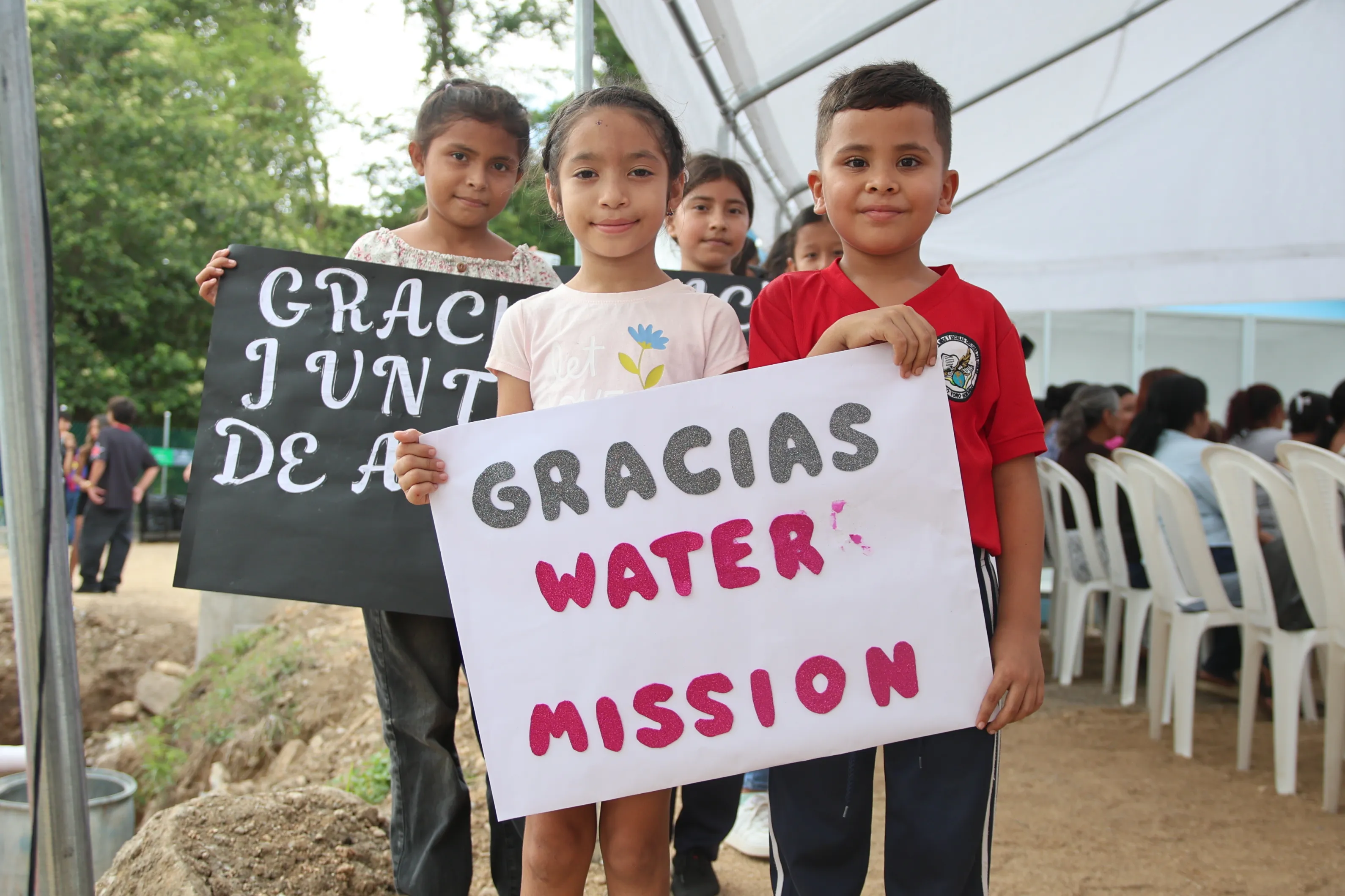 Children thank Water Mission