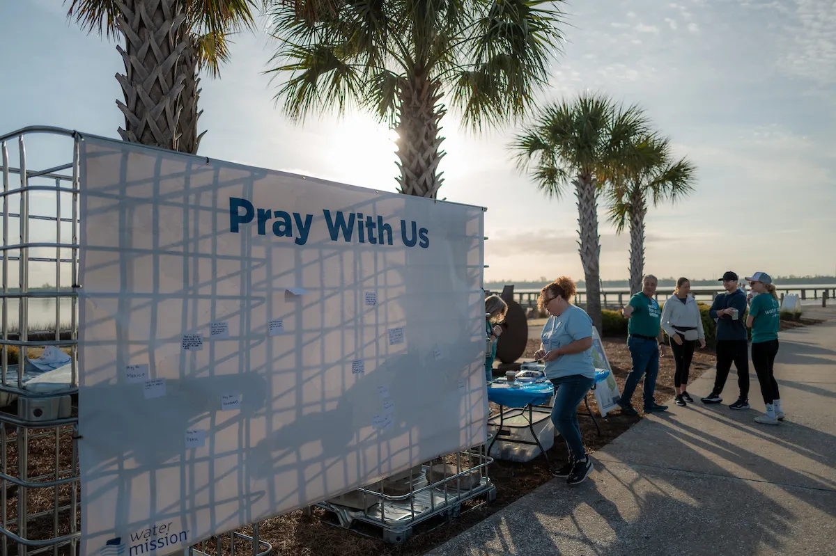 Prayer wall at the 2025 Walk for Water