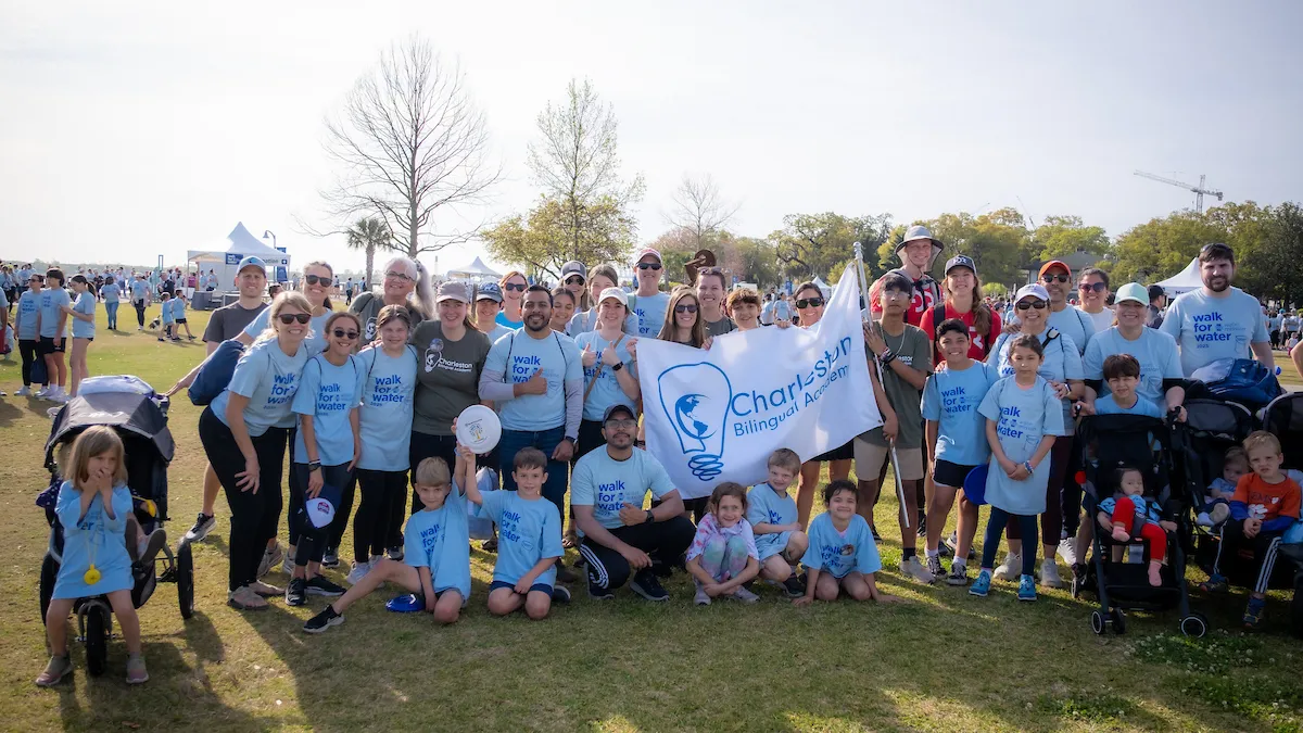 Students pose at the Walk for Water