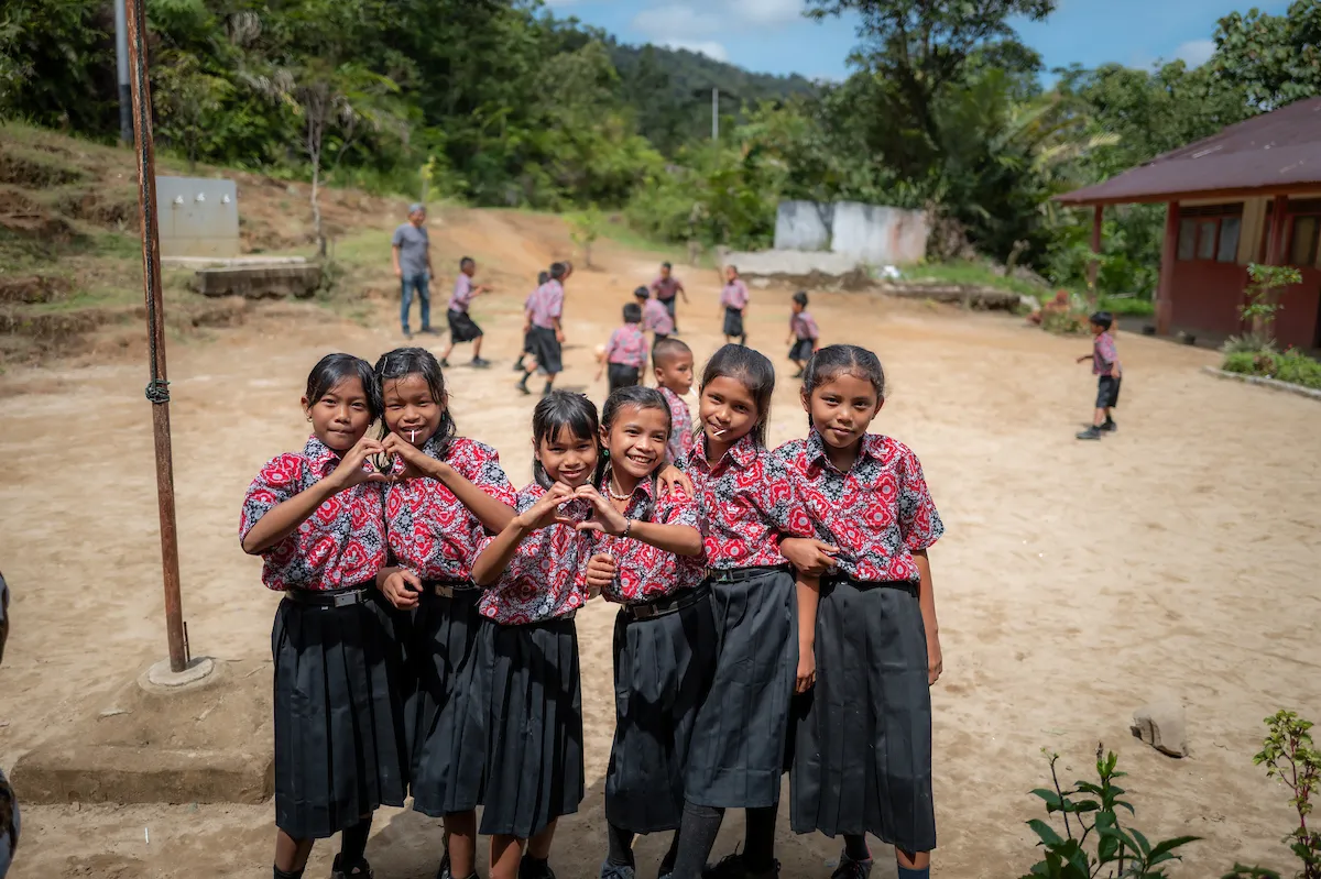 Children smiling and posing