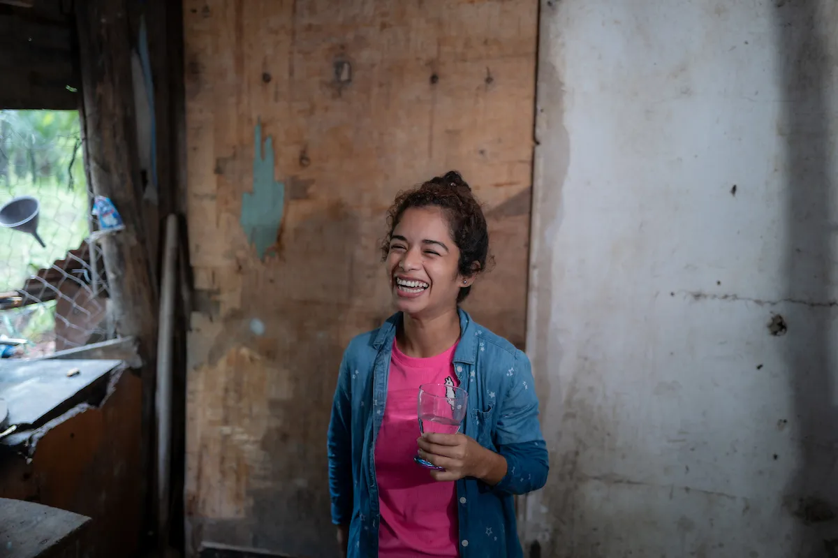 Rosa laughing and smiling