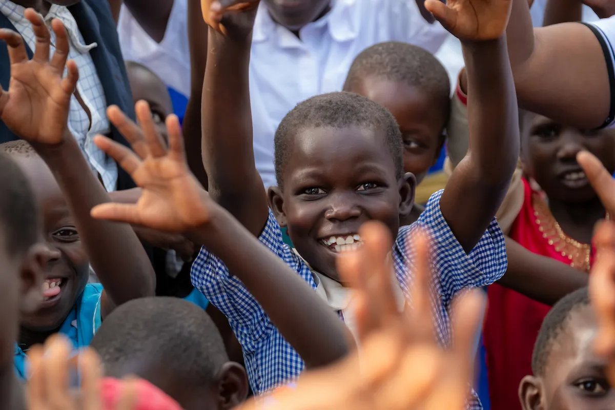 Smiling children in Uganda