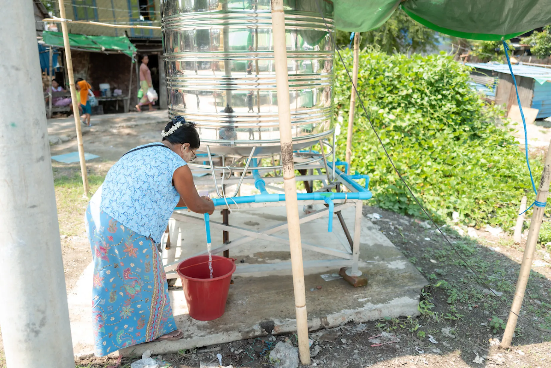 Myanmar resident accesses safe water