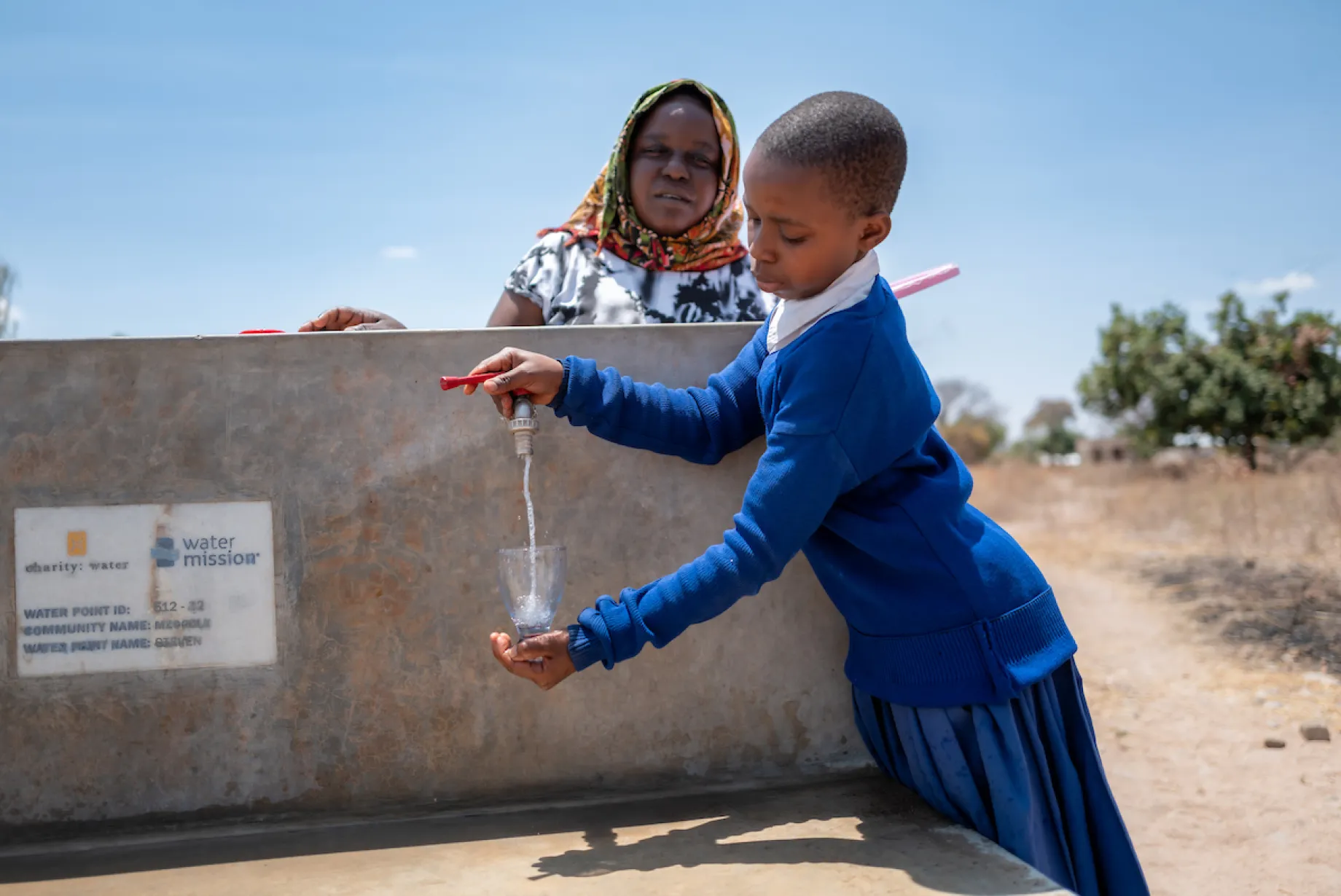 Naomi and Pendo access safe water