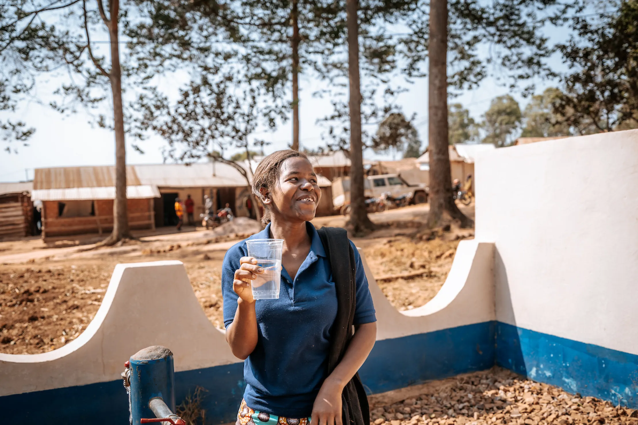 Jackline with a cup of safe water