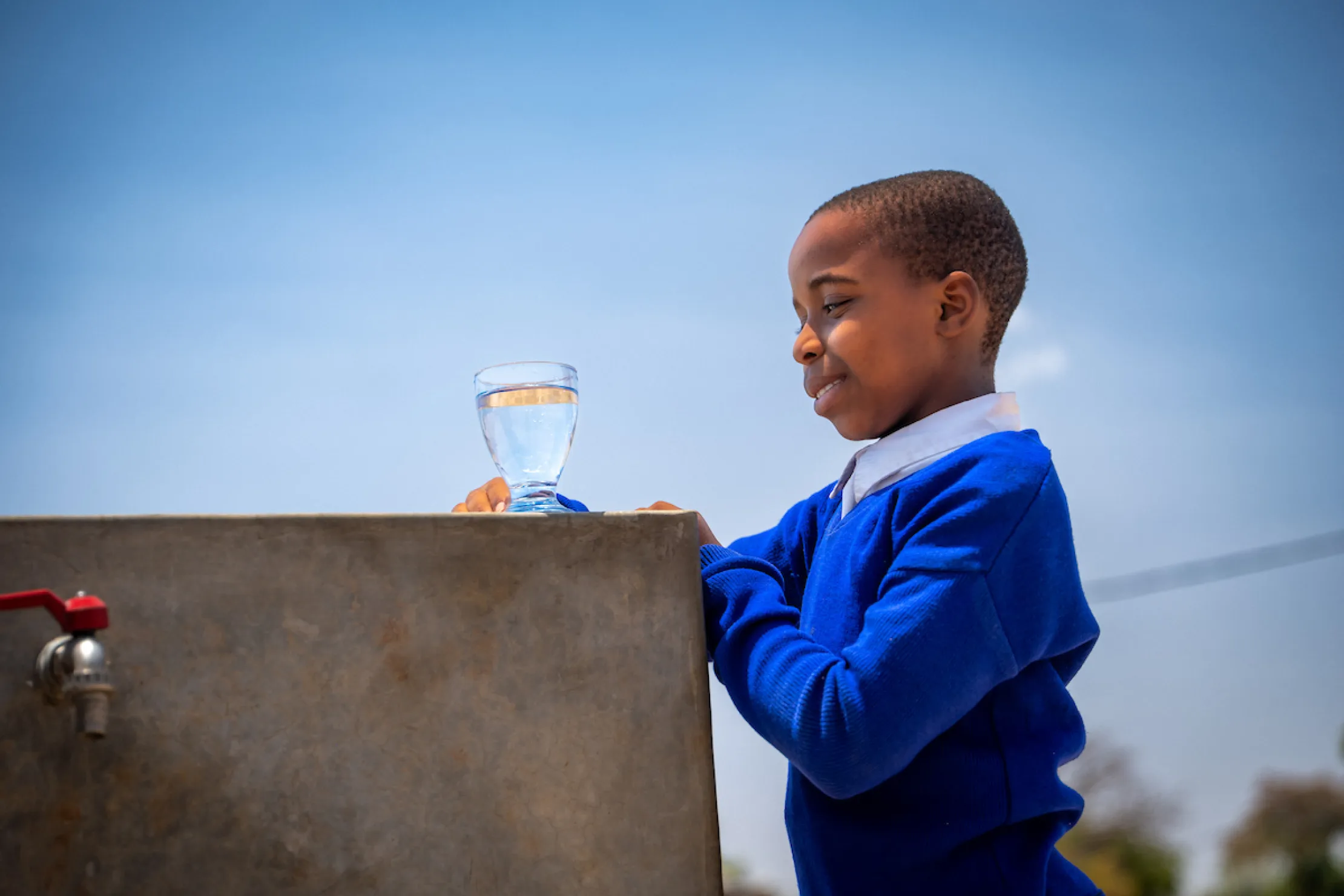 Naomi at a safe water access point