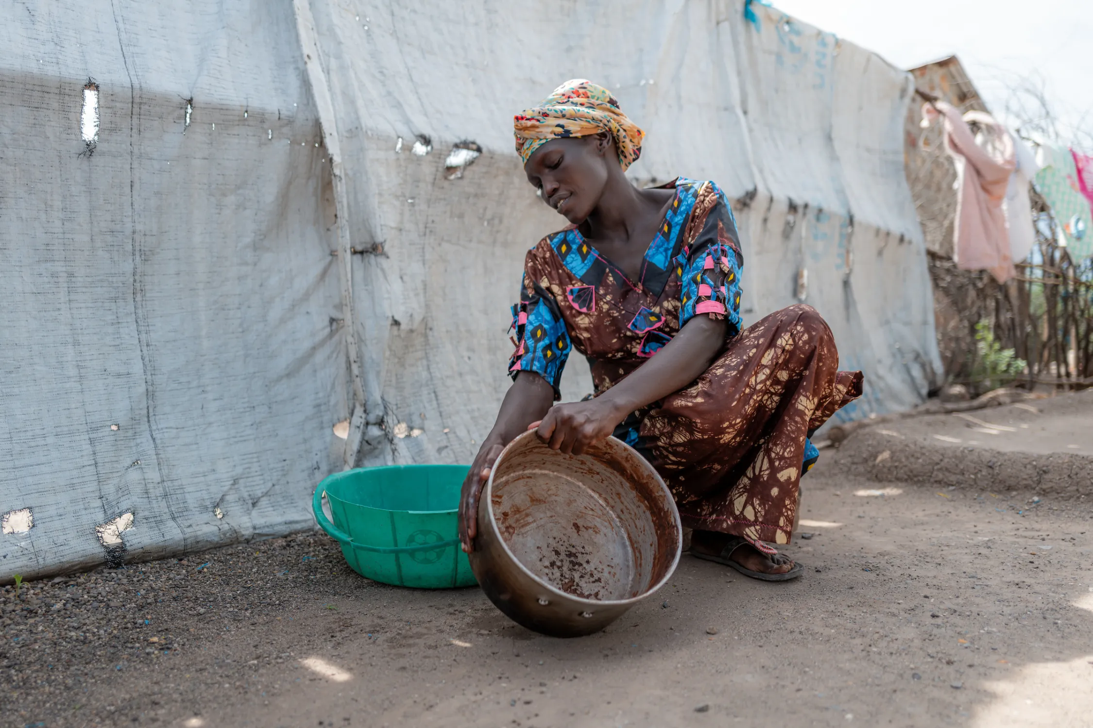 Woman in Refugee Camp