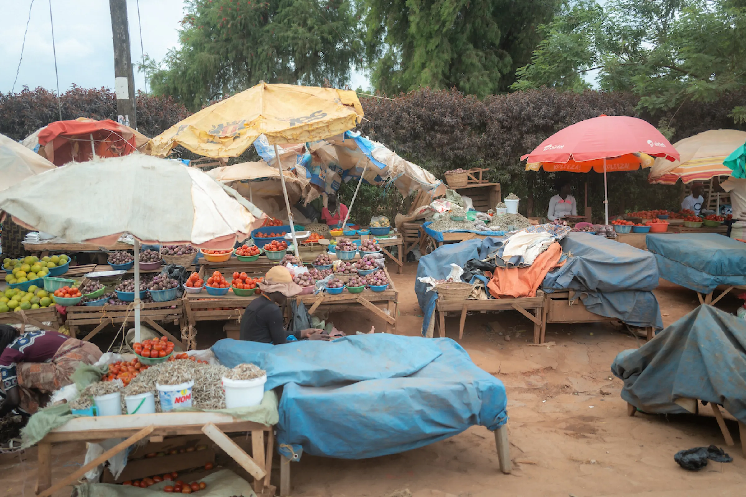 A community market in Uganda
