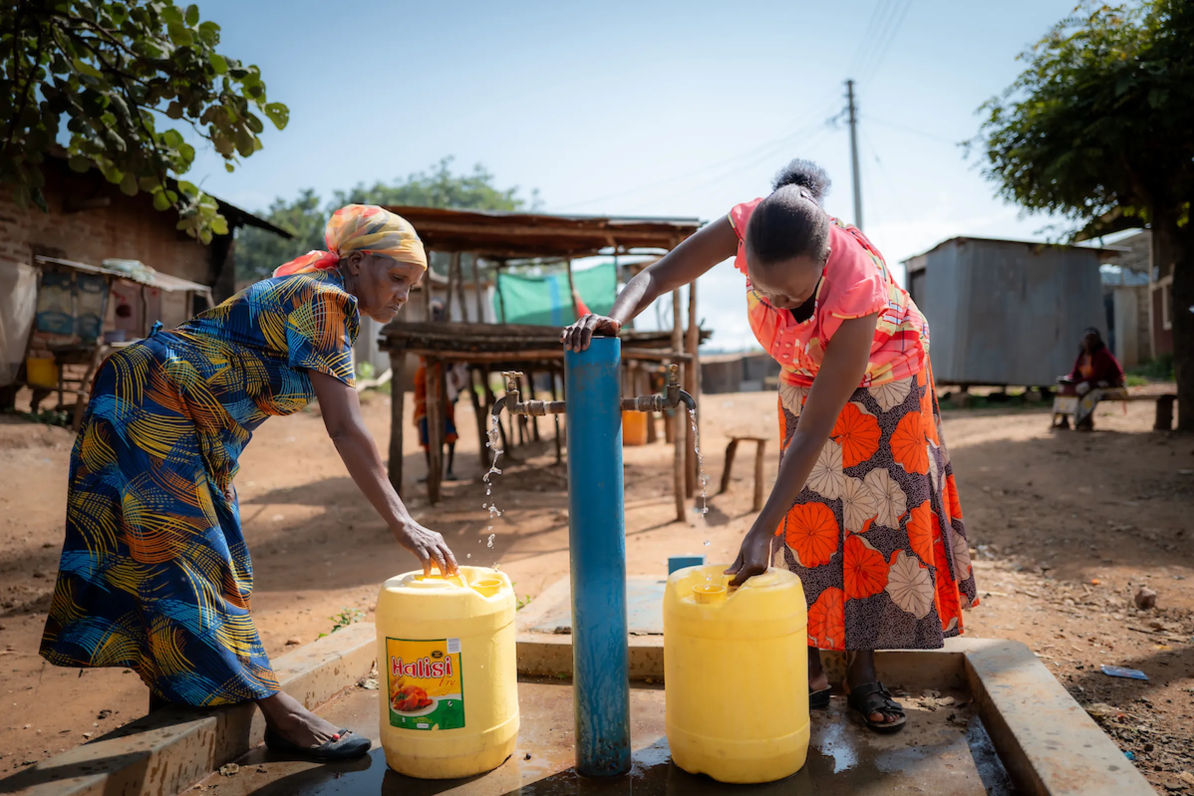 Women access safe water in Kenya, Africa