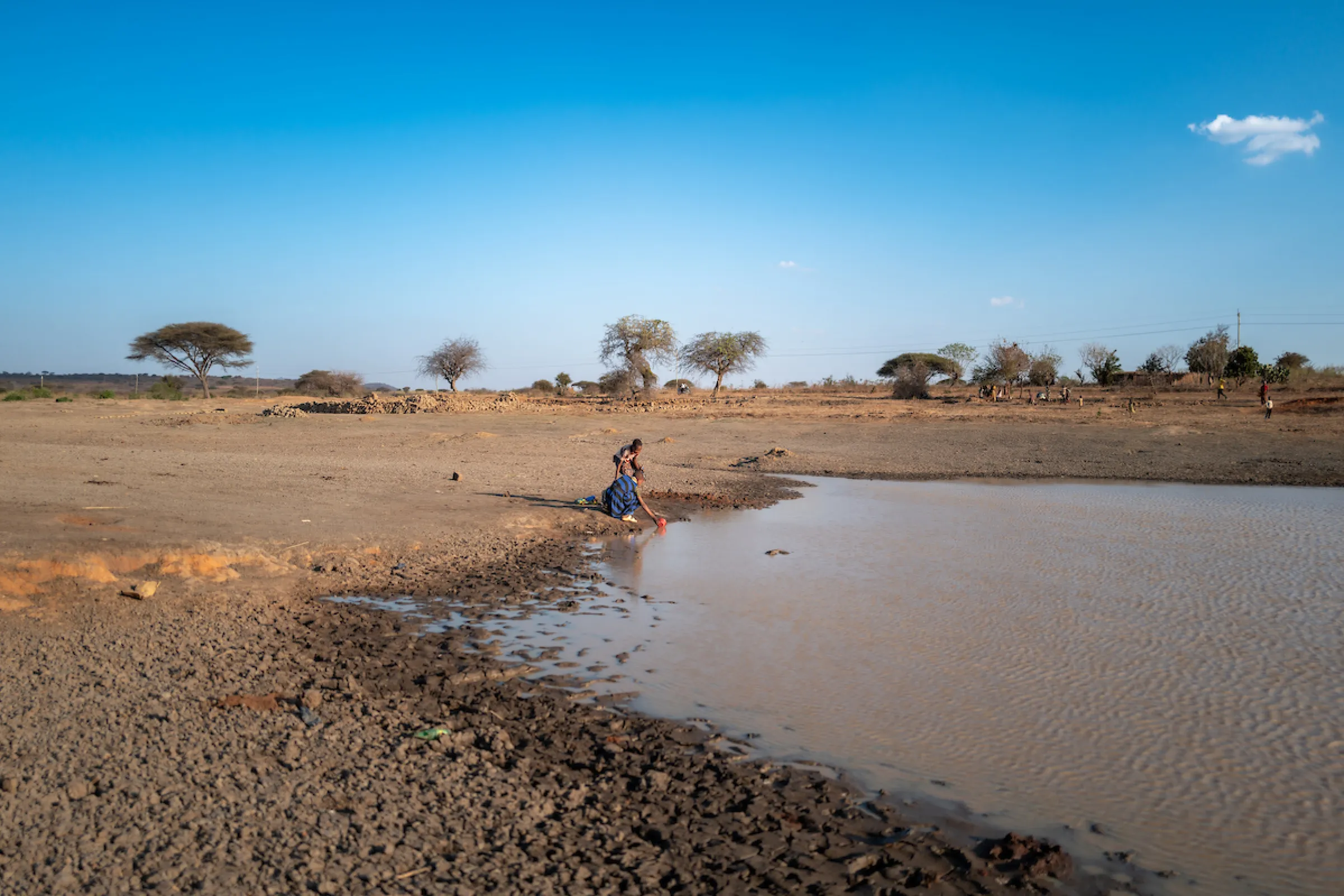 Dirty water source in Tanzania, Africa