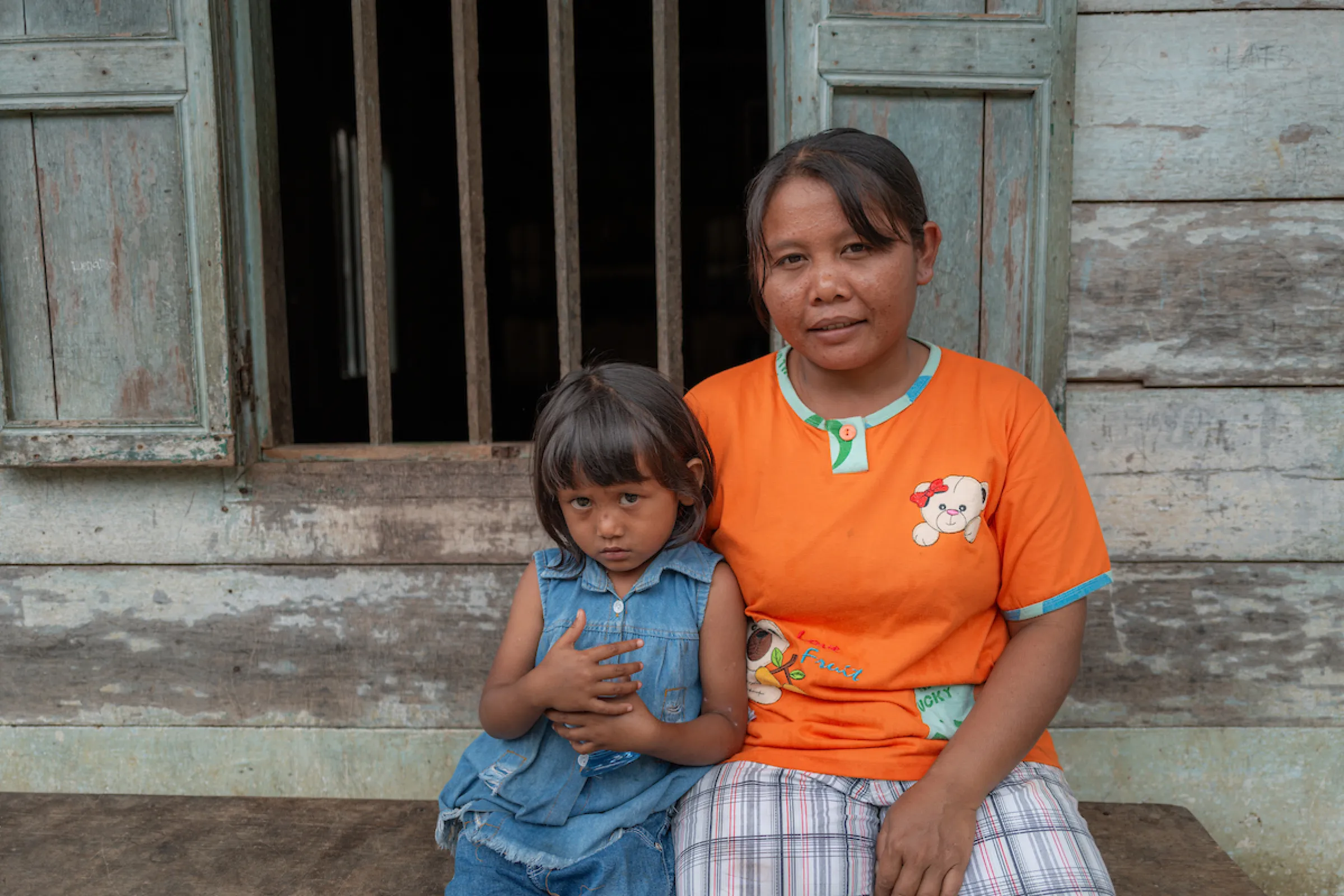Two young girls in Indonesia 