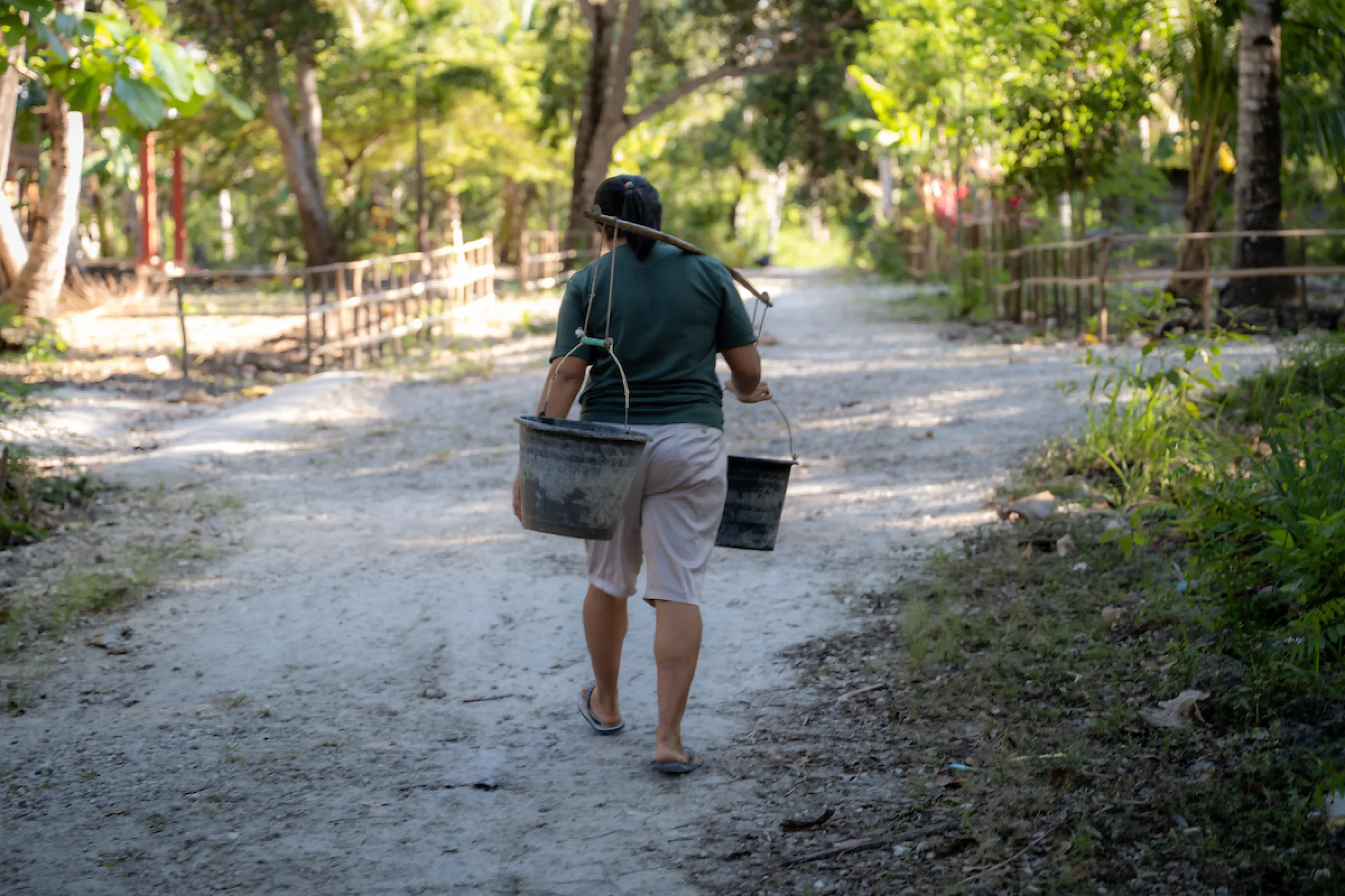 Delti walks for water in rural Indonesia