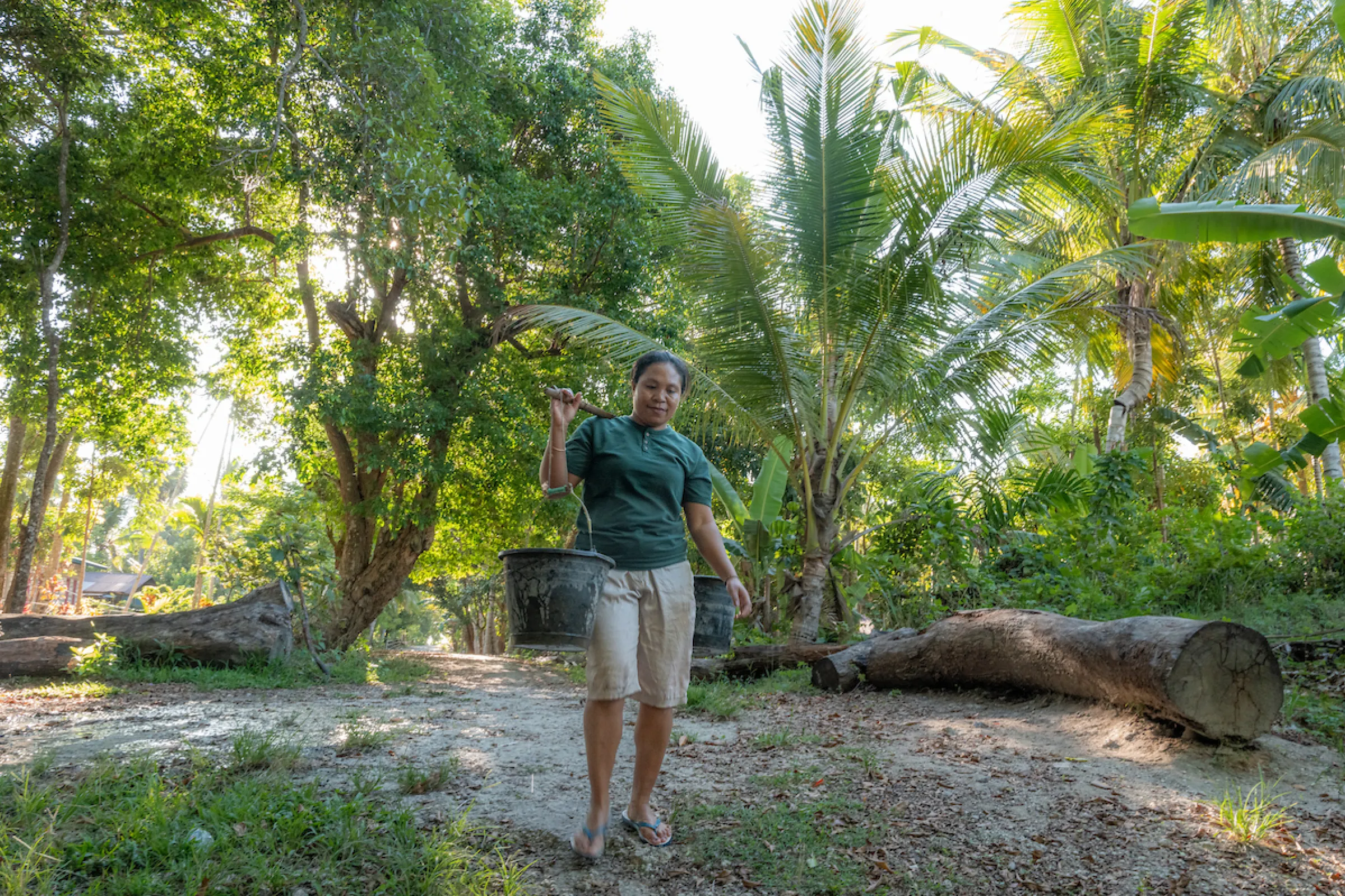 Delti walks for water in rural Indonesia