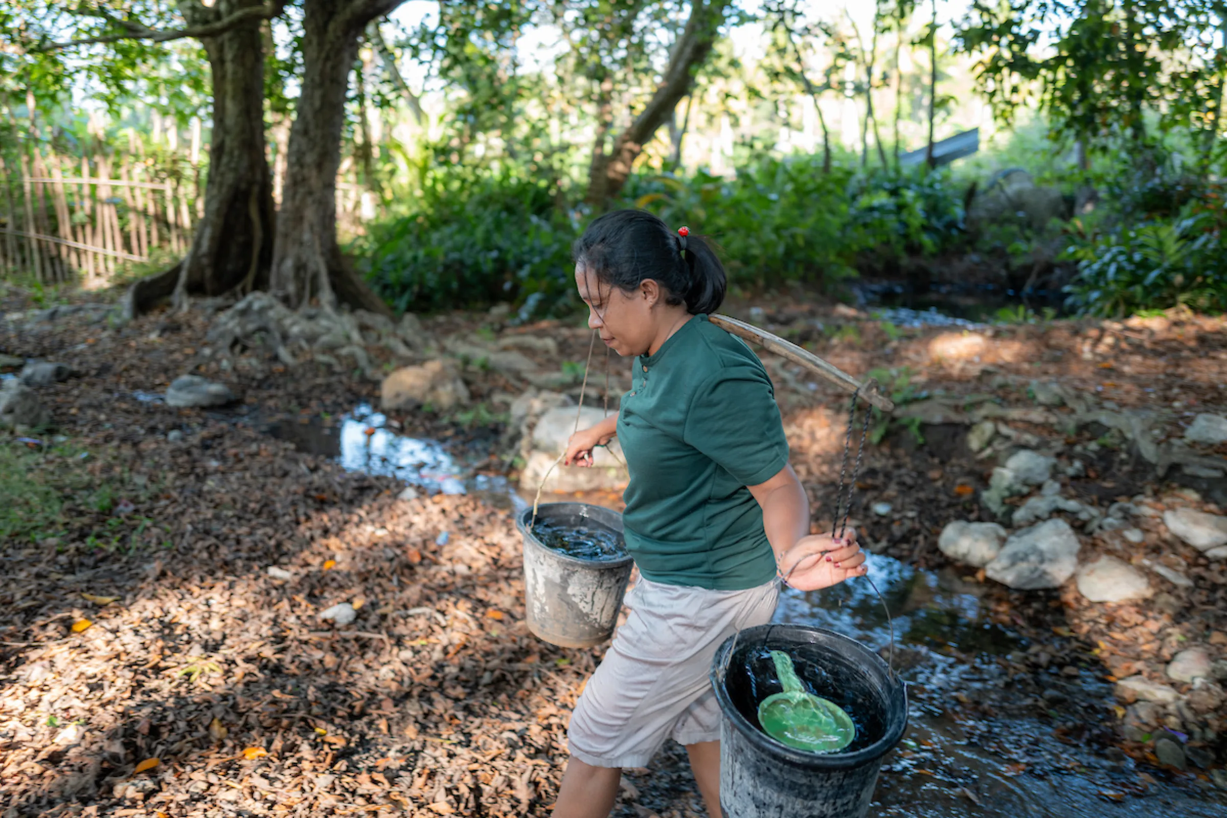 Delti walks for water in rural Indonesia