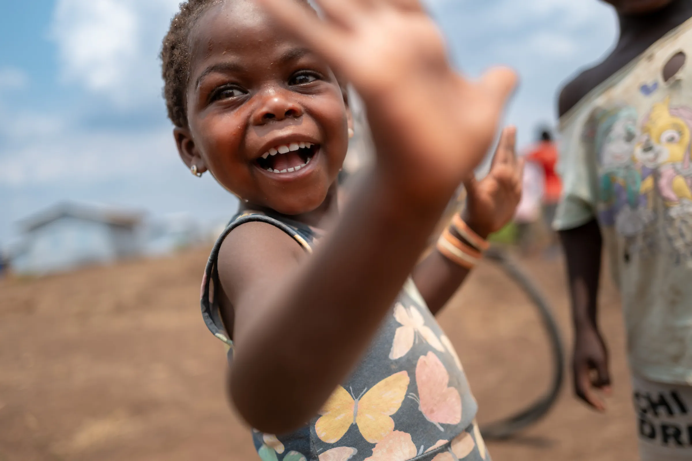 A child smiling in Nyarugusu Refugee Camp; Tanzania, Africa