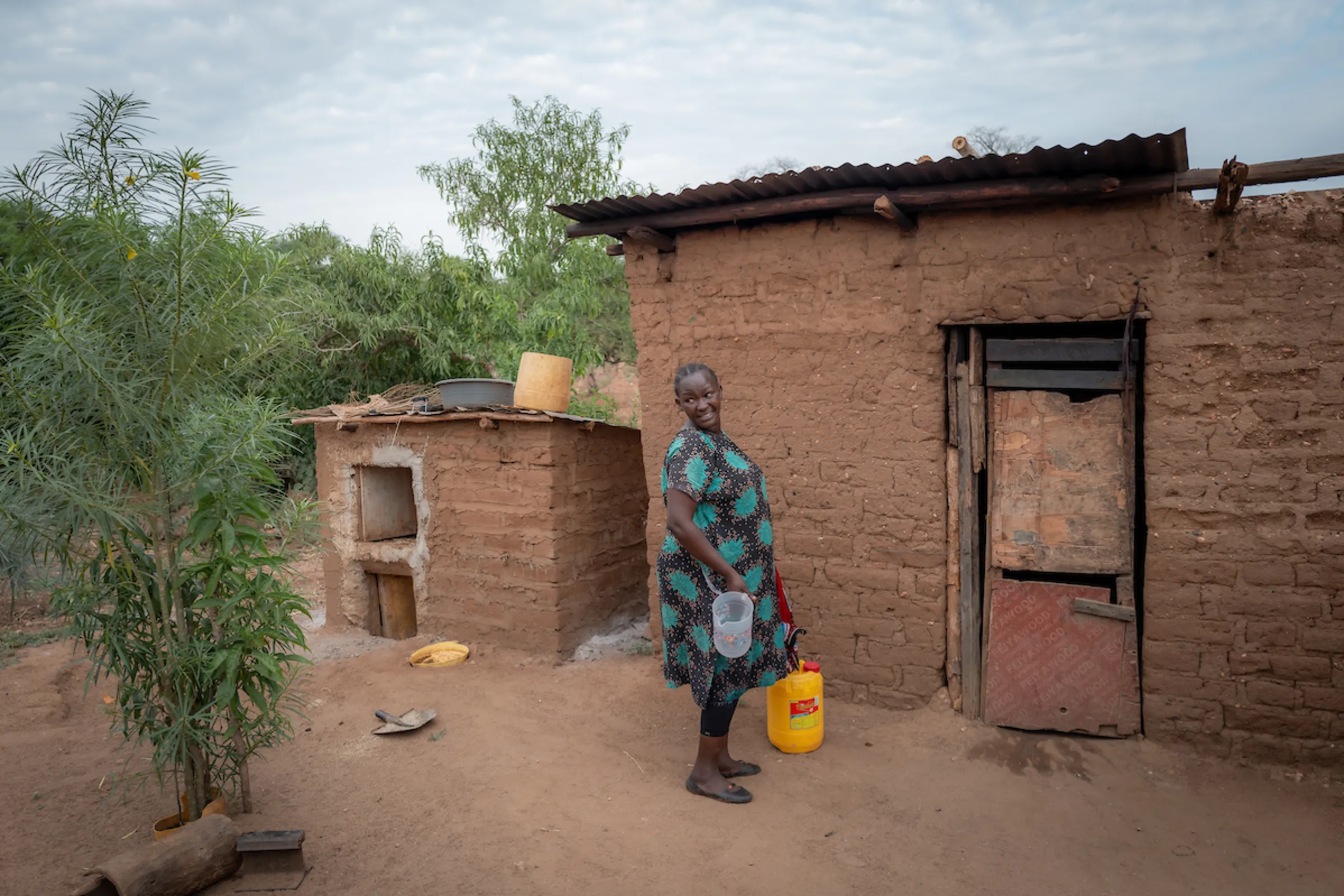 Lucy walking for water in Kenya, Africa
