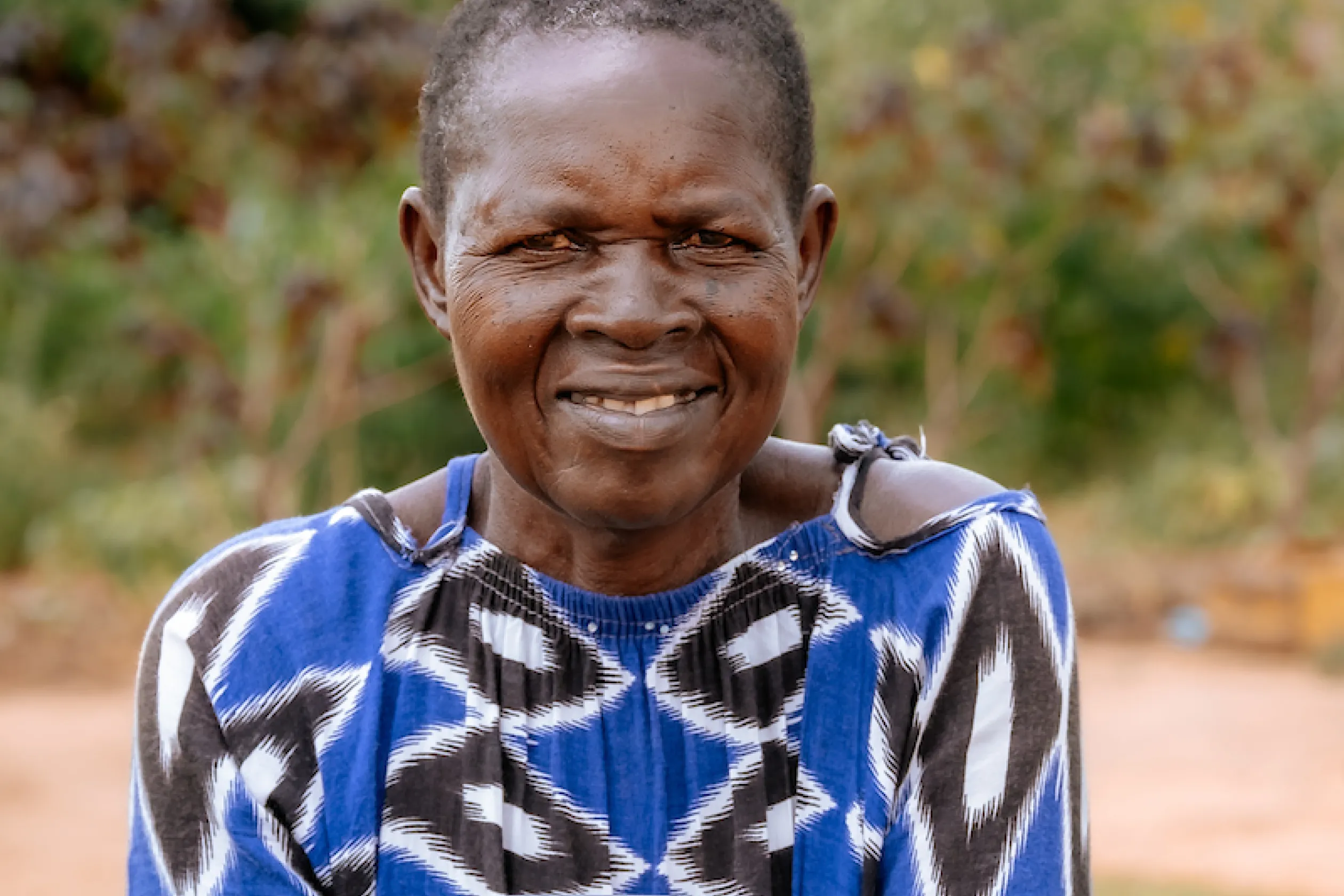 Woman with cup of safe water