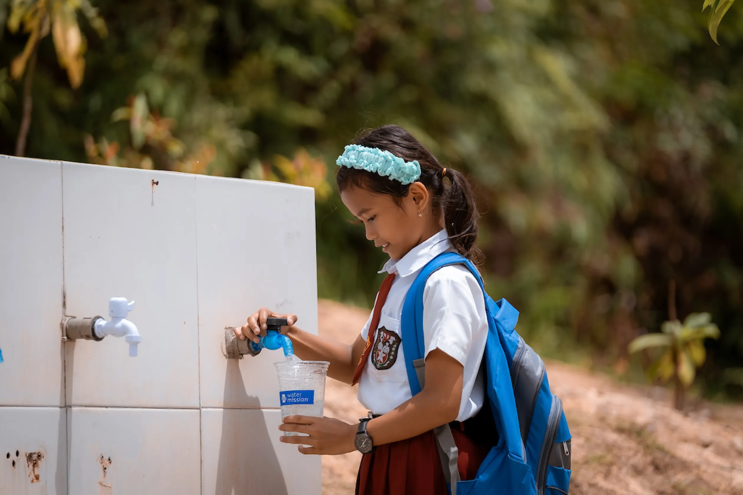 Child accessing safe water