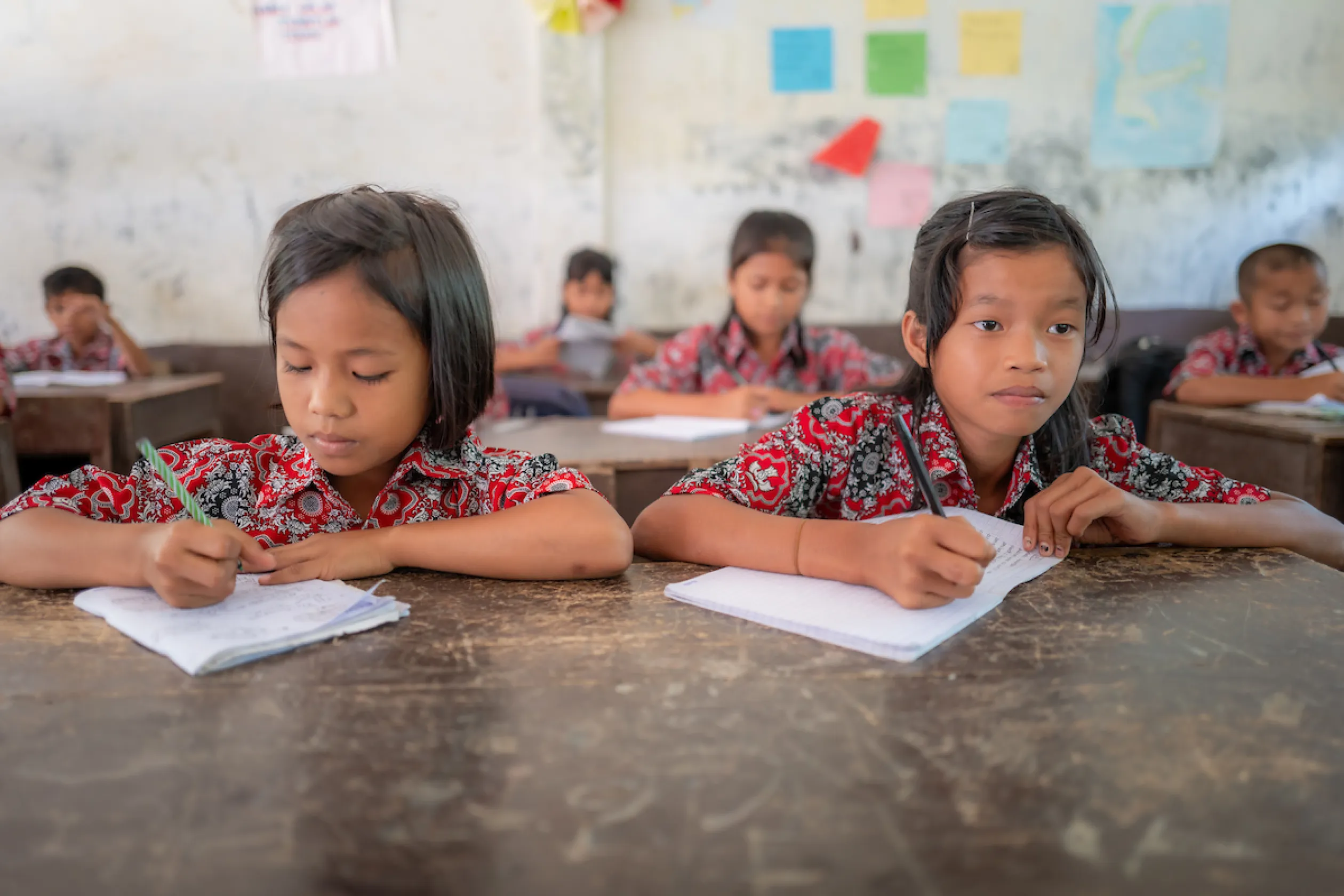Children learning in school