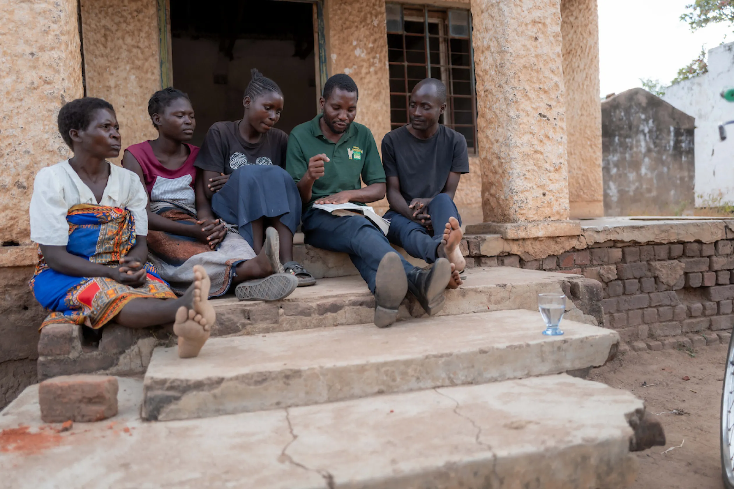 Pastor Brave and his students in Golomoti, Malawi