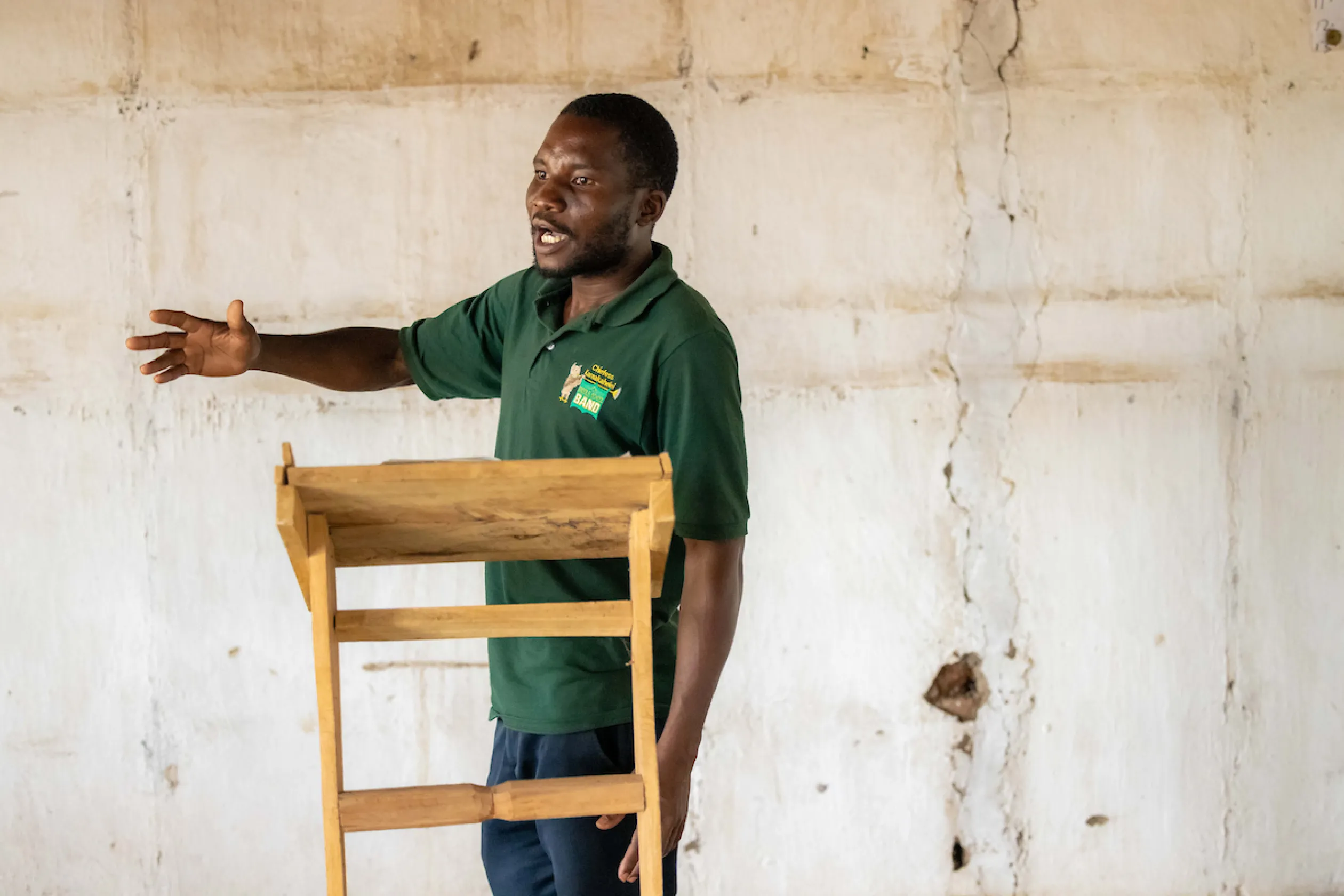 Pastor Brave teaching his students in Malawi