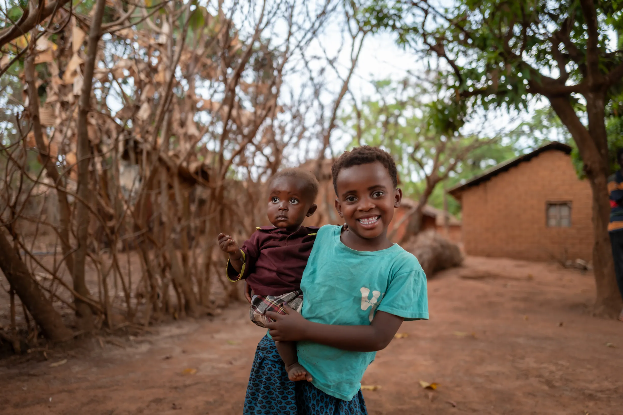 Two children in Nyarugusu Tanzania