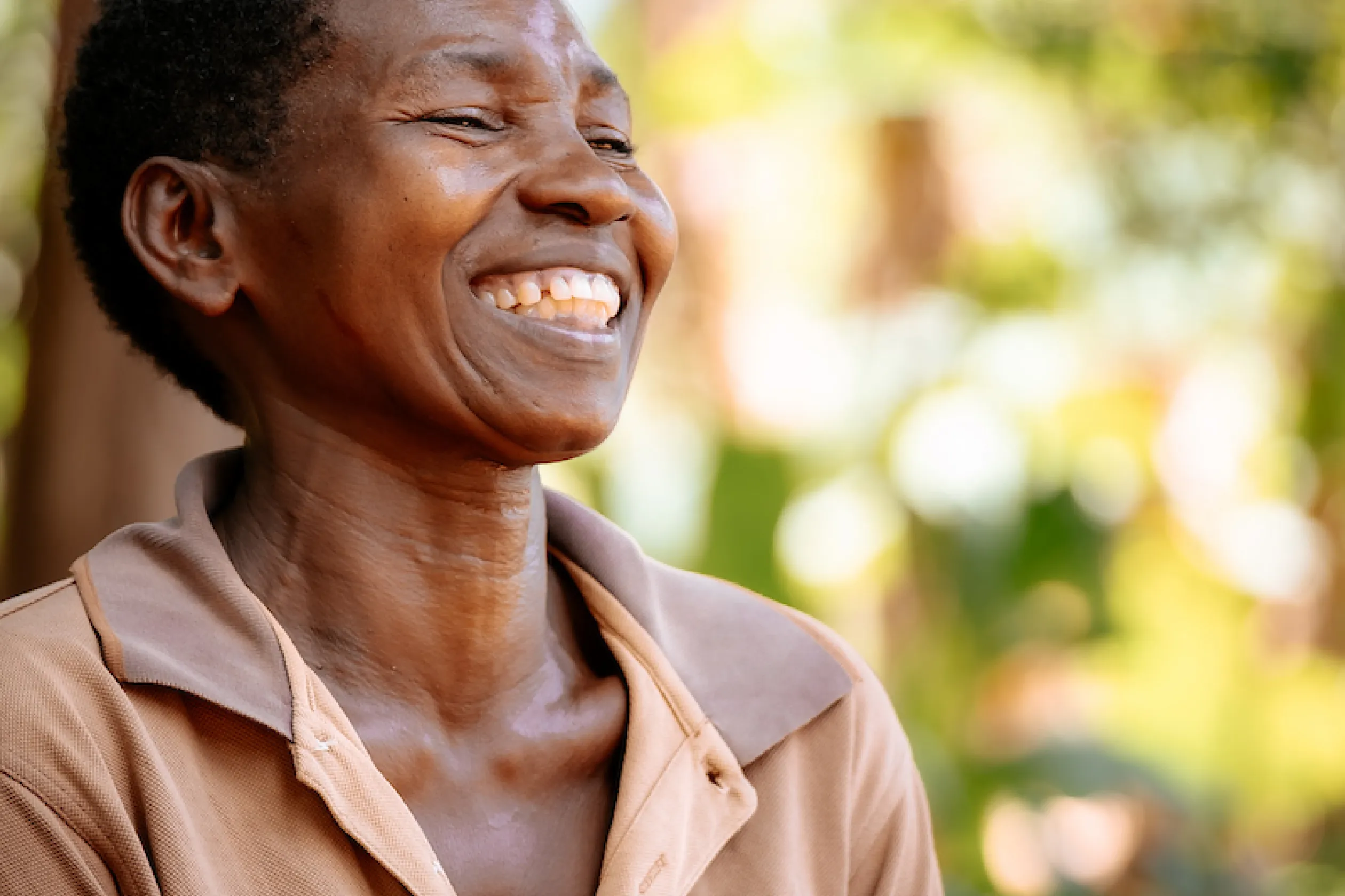 Betty, a woman in Uganda, whose husband passed away from a waterborne illness