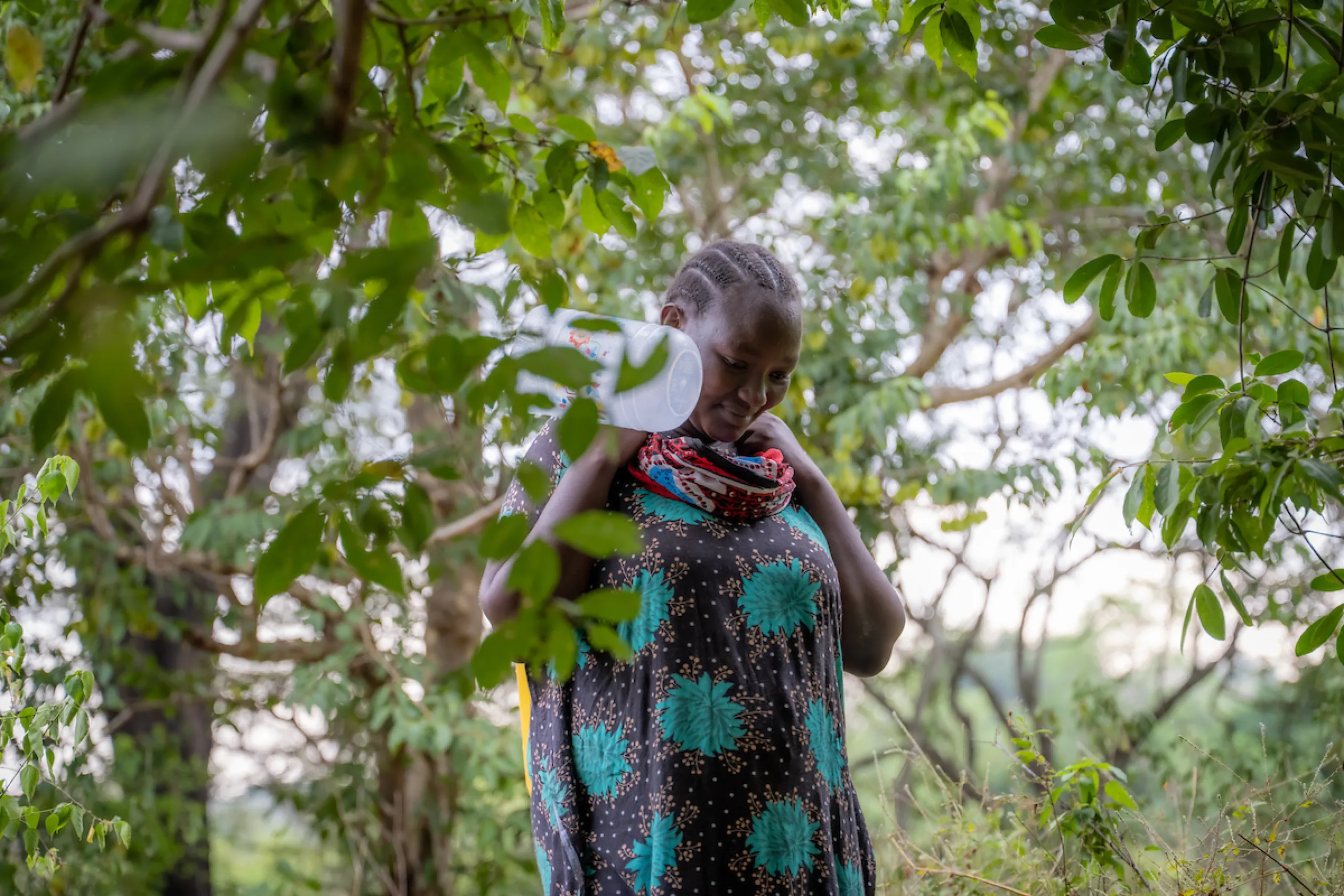 Lucy walking for water in Kenya, Africa