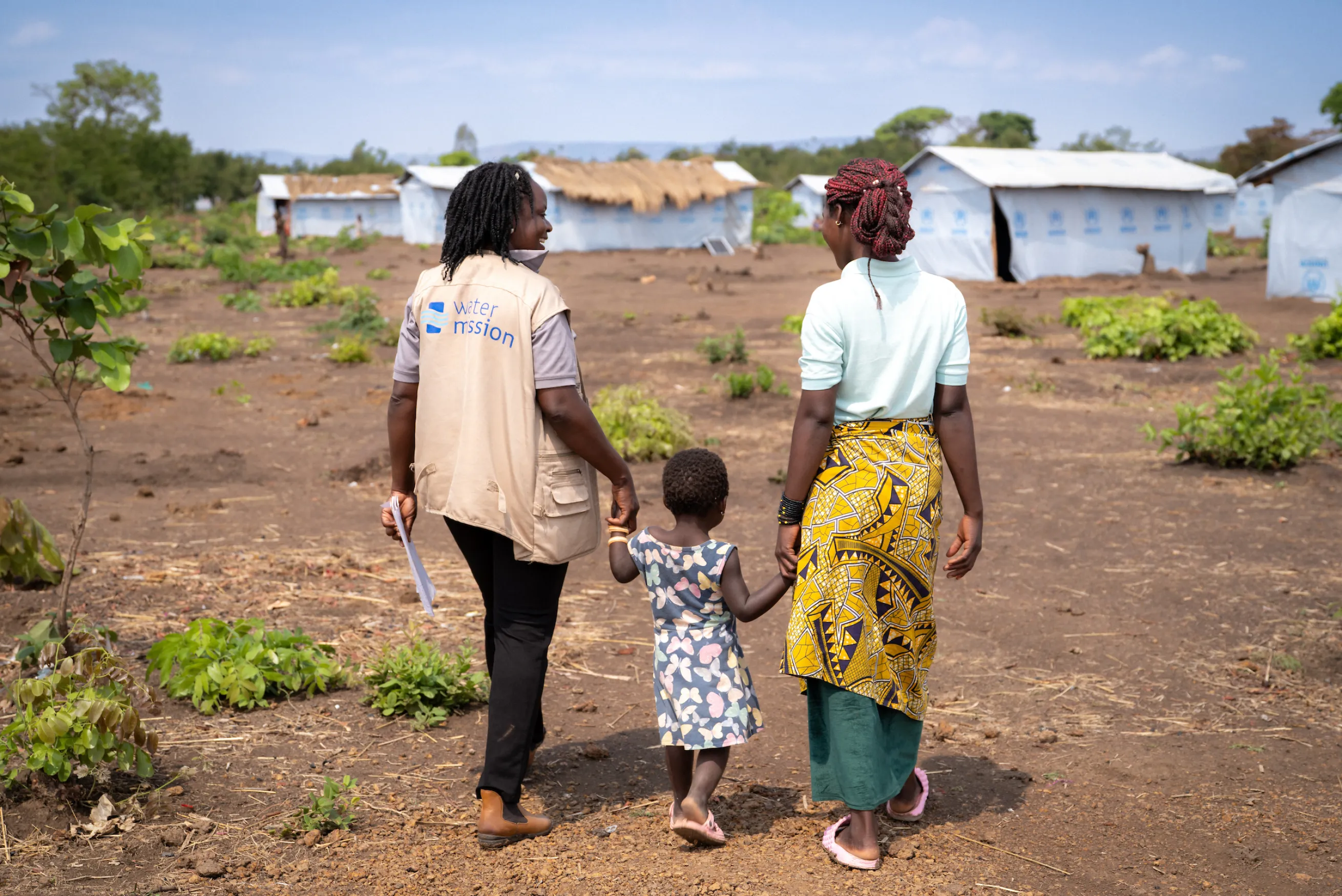 Two women and child in Nyarugusu Tanzania