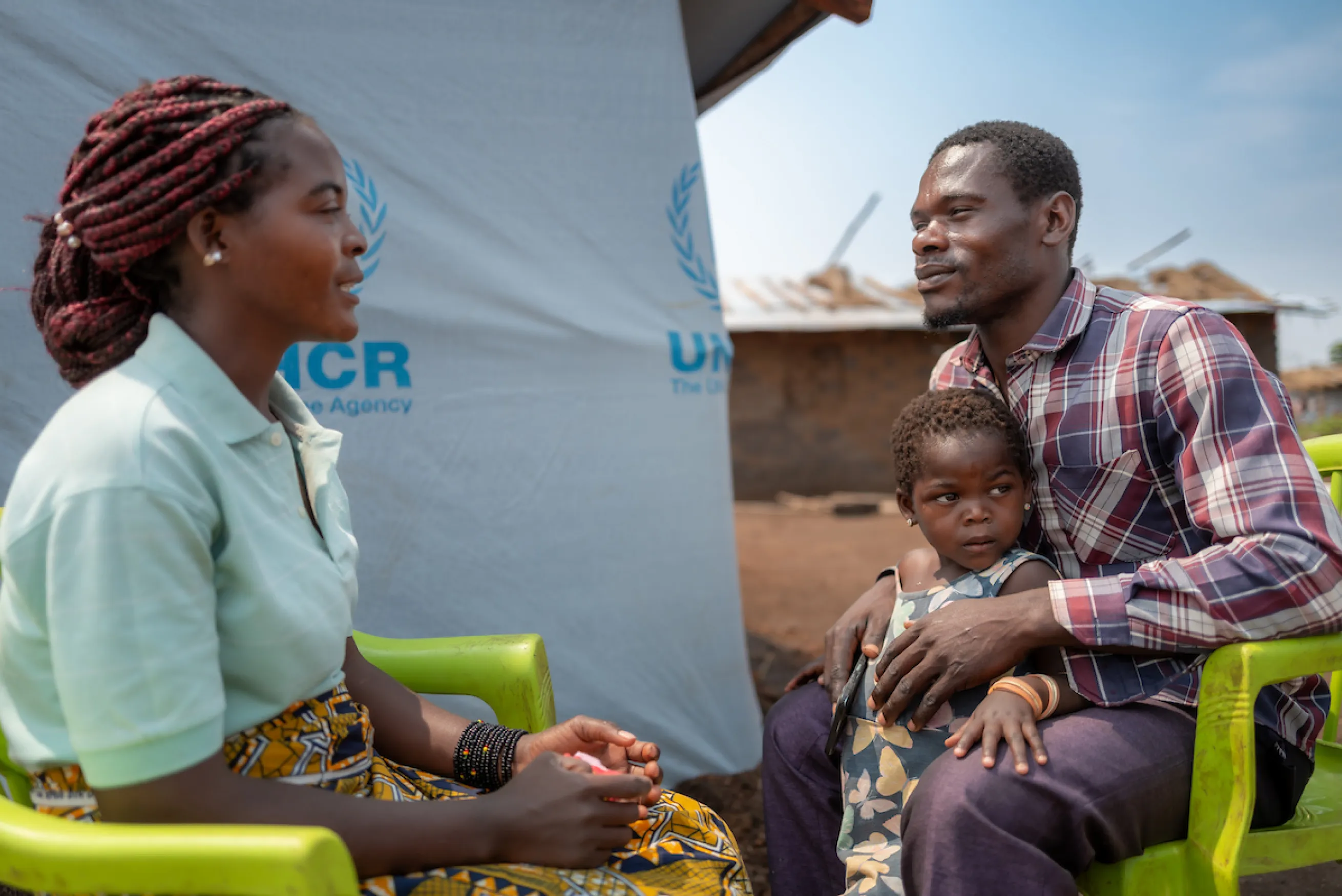 Katembo and family; Nyarugusu Refugee Camp; Tanzania, Africa