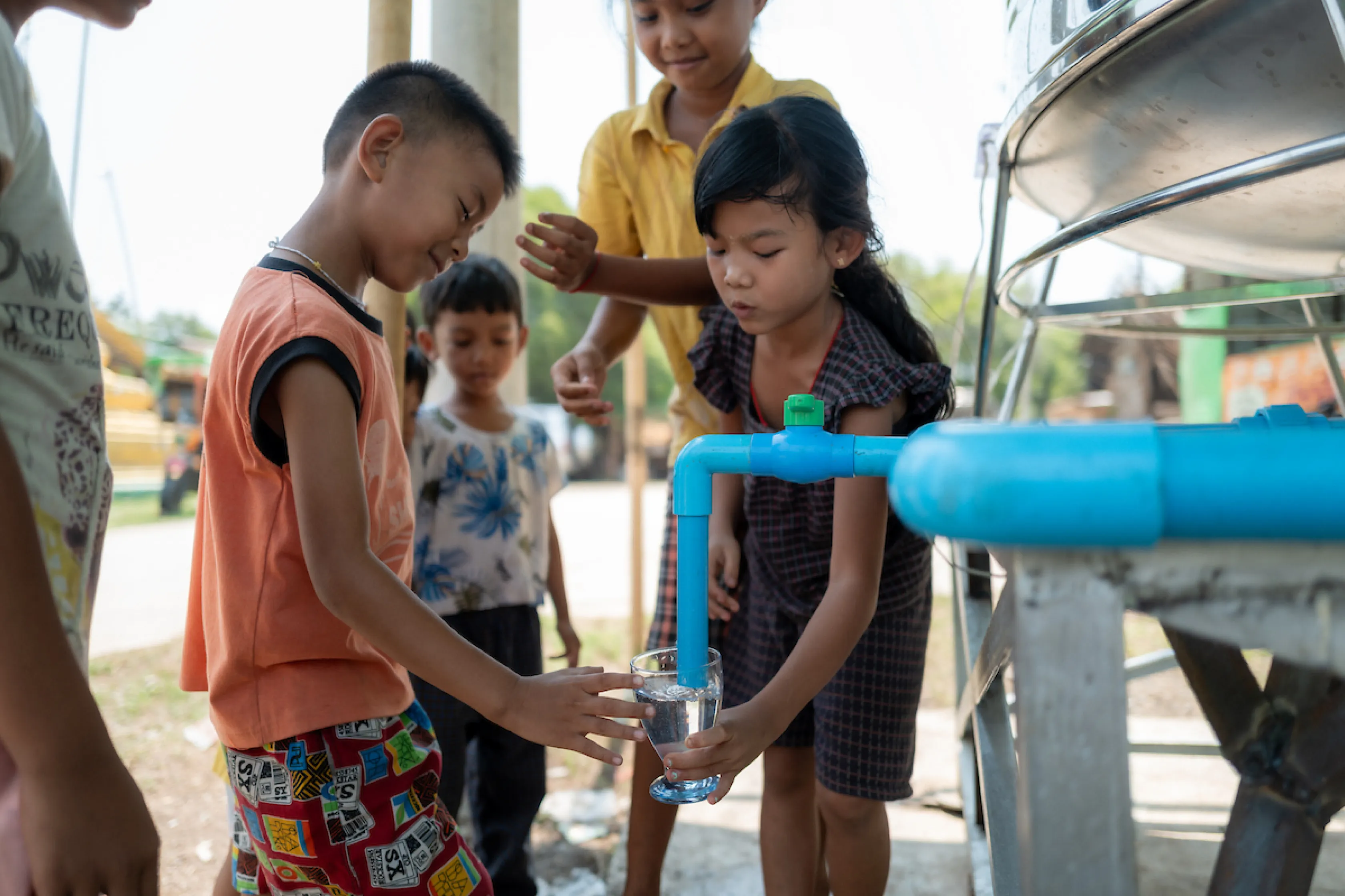 Children accessing safe water