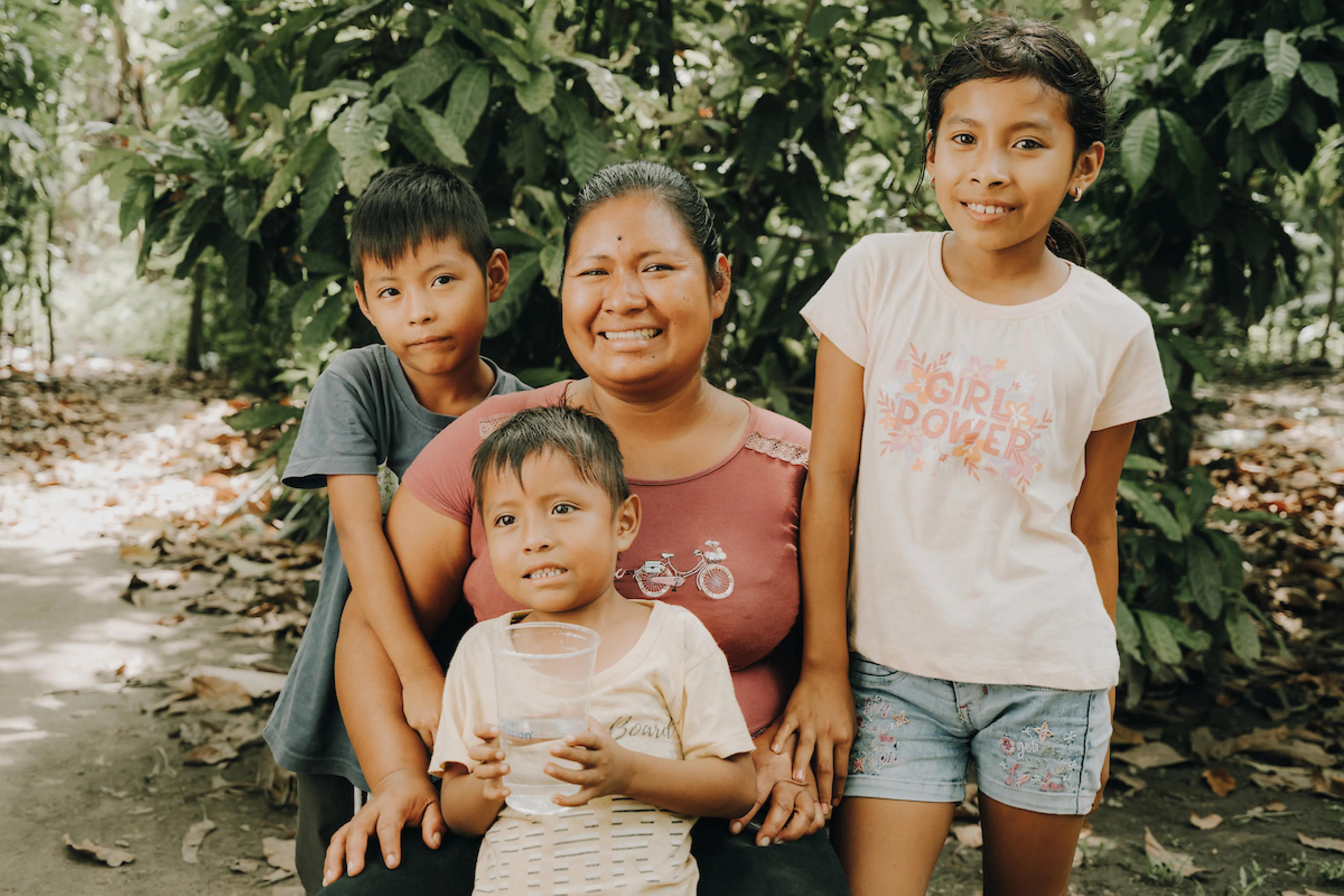 A family in San Roque, Peru