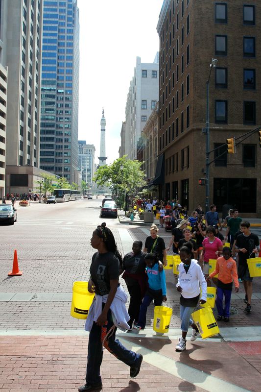 Walking for Water in downtown Indianapolis
