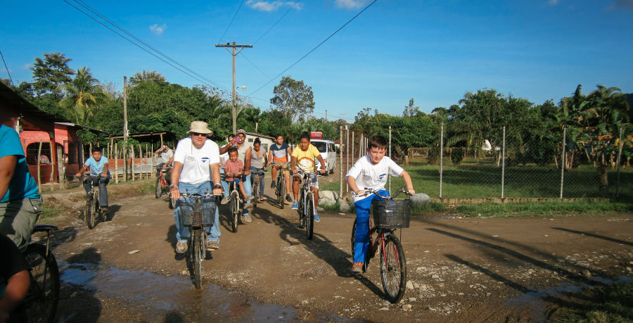 Peter Conway rides with Scotty Parker in Honduras.