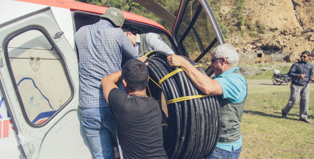 Loading chopper | Nepal Earthquake