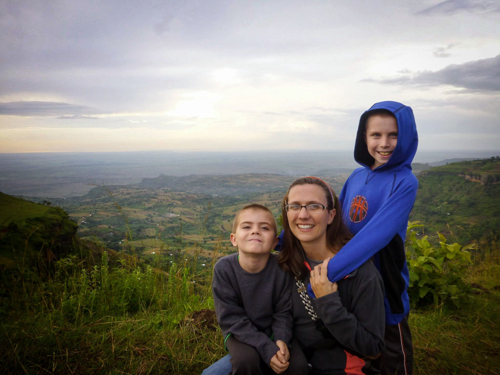 A mother and her sons.