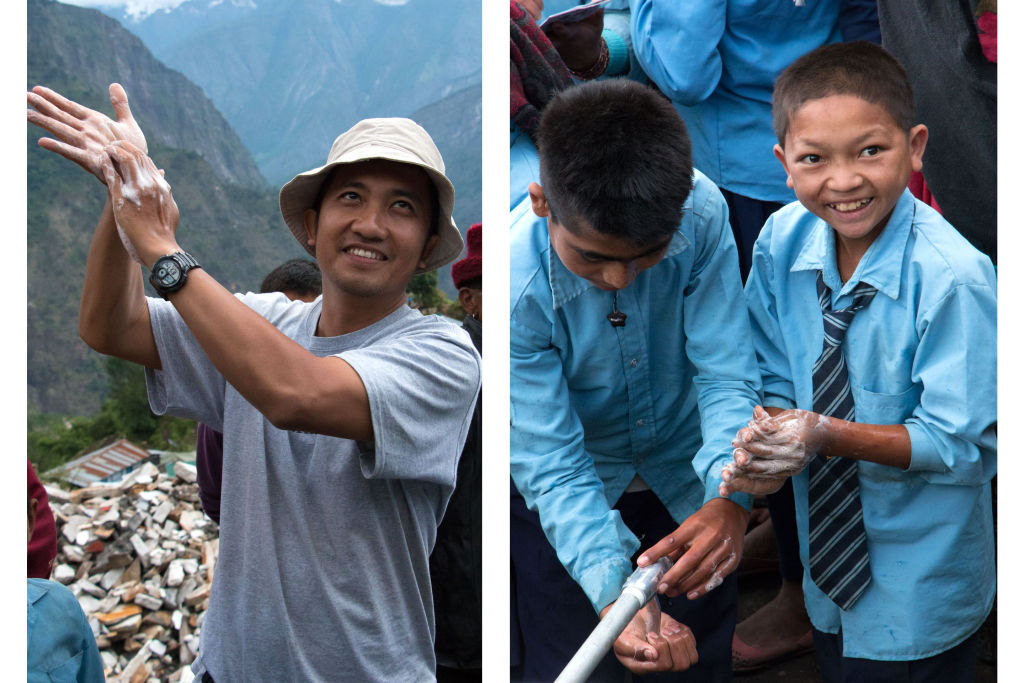 Effendi teaches handwashing to Khorla village | Water Missions in Nepal
