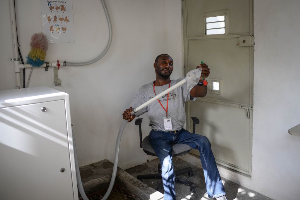 Willy at work in Water Missions Haiti